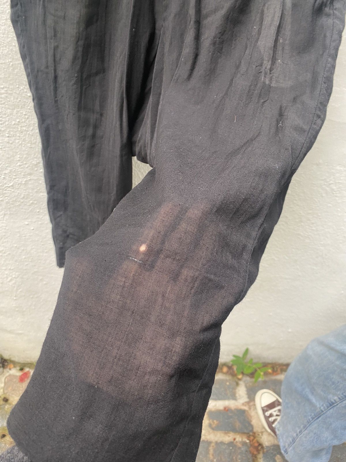 Rick Owens Drop Crotch Wool Cropped Trousers