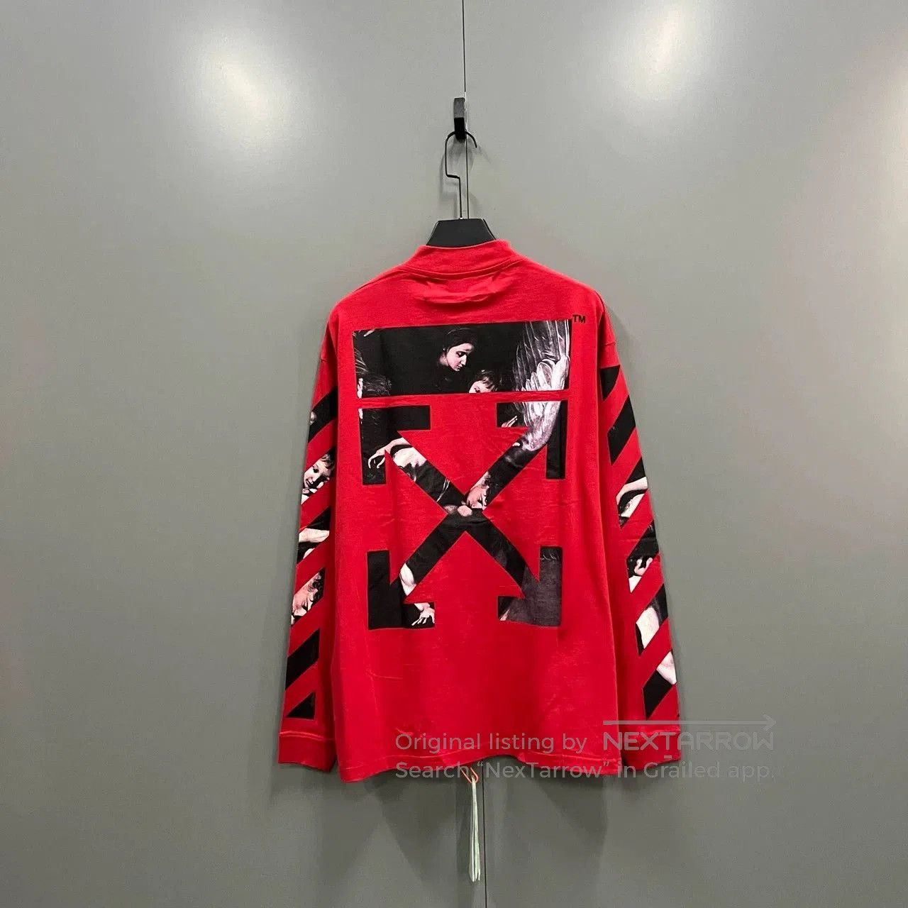 Off-White OFF White Long Sleeve Red Shirt with Prints. Size US XXS / EU 40 - 2 Thumbnail