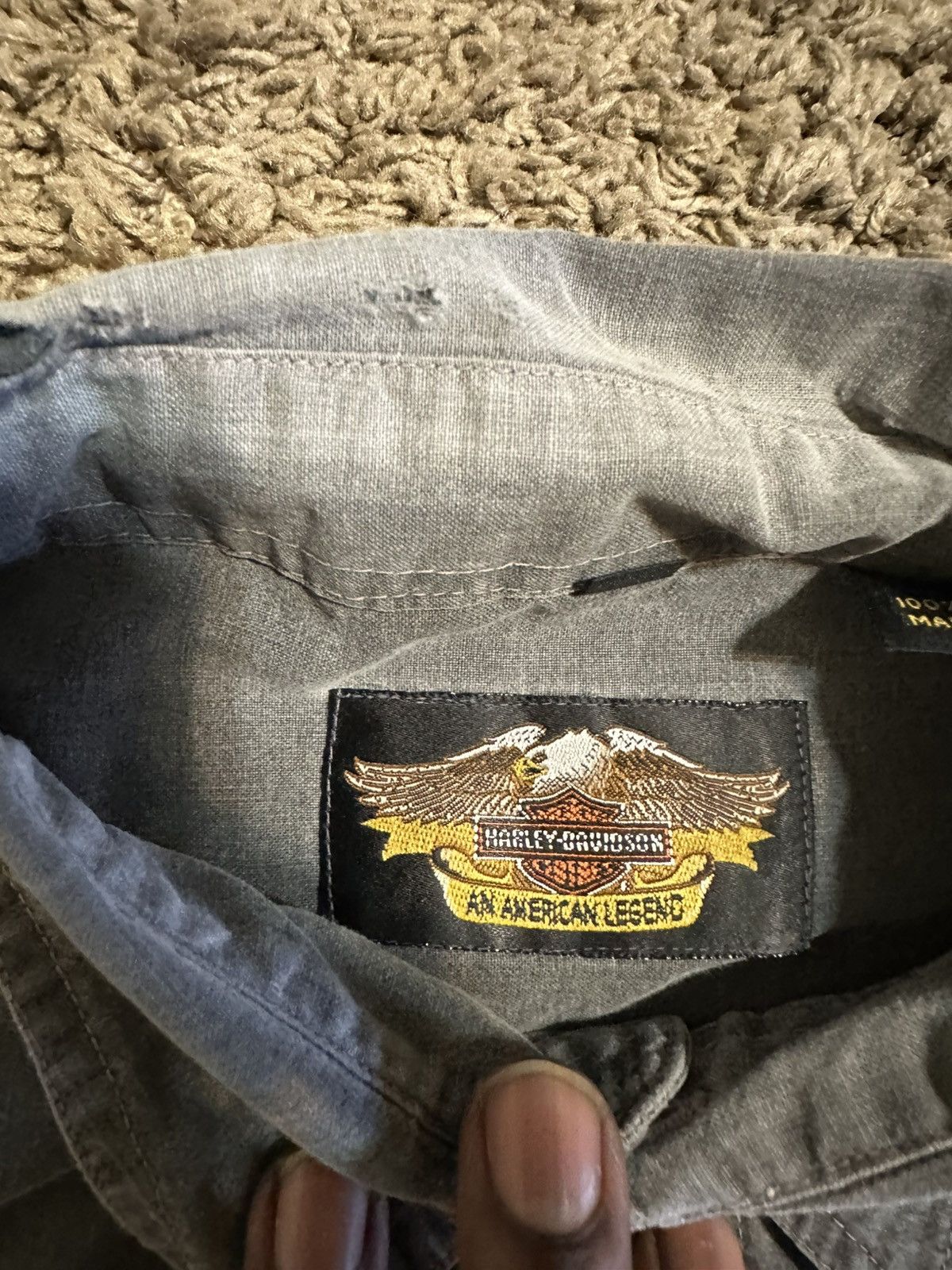Harley Davidson Vintage Harley-Davidson “triple Charcoal” shirt 90s size xl Size US XL / EU 56 / 4 - 8 Thumbnail
