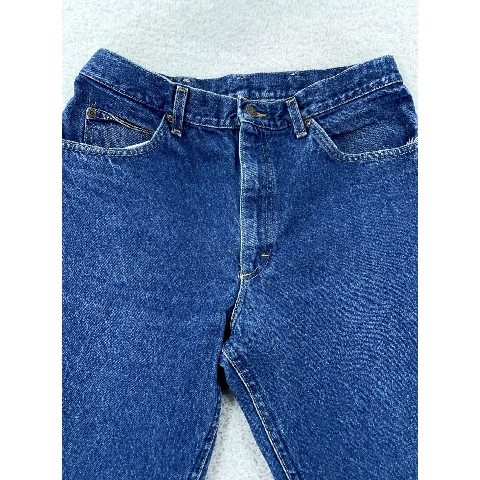 Lee VINTAGE Lee Jeans Mens 33x33 Denim Straight Leg Medium Wash Pockets Pants Size US 33 - 4 Thumbnail
