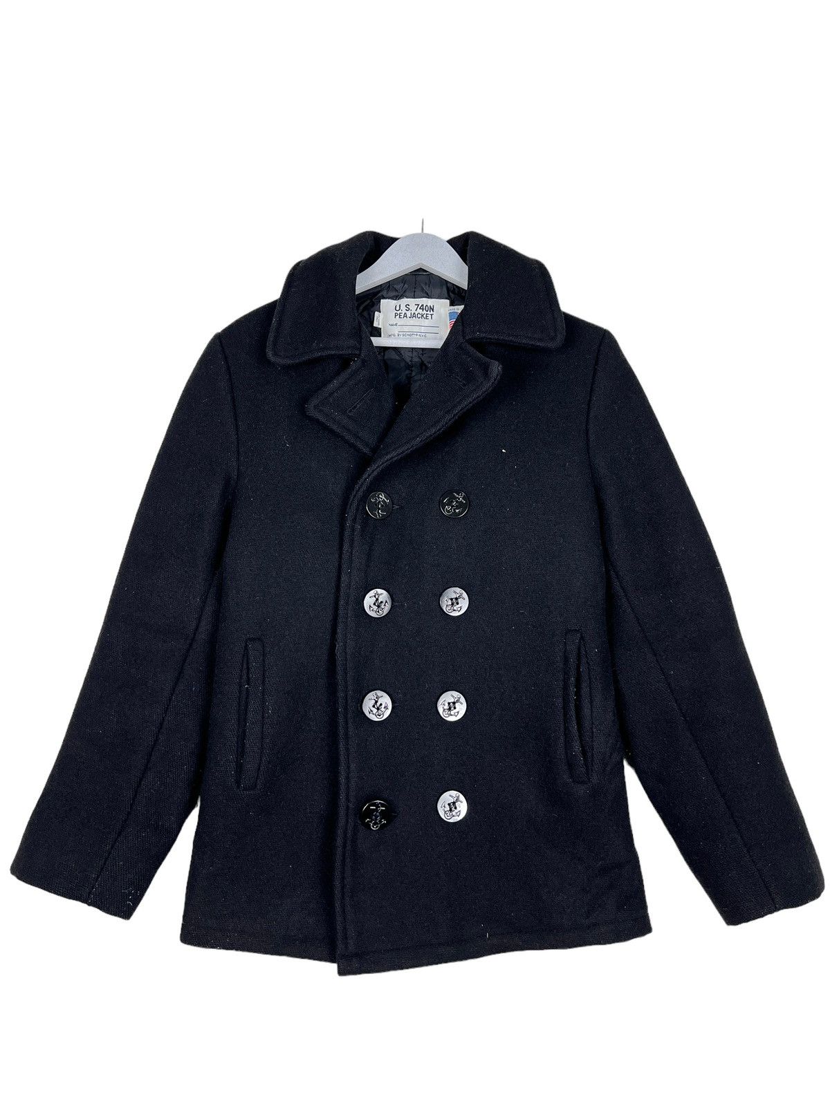 Schott 🔥 VINTAGE SCHOTT NAVY PEACOATS JACKET SIZE 34 MADE IN USA Size US S / EU 44-46 / 1 - 2 Thumbnail