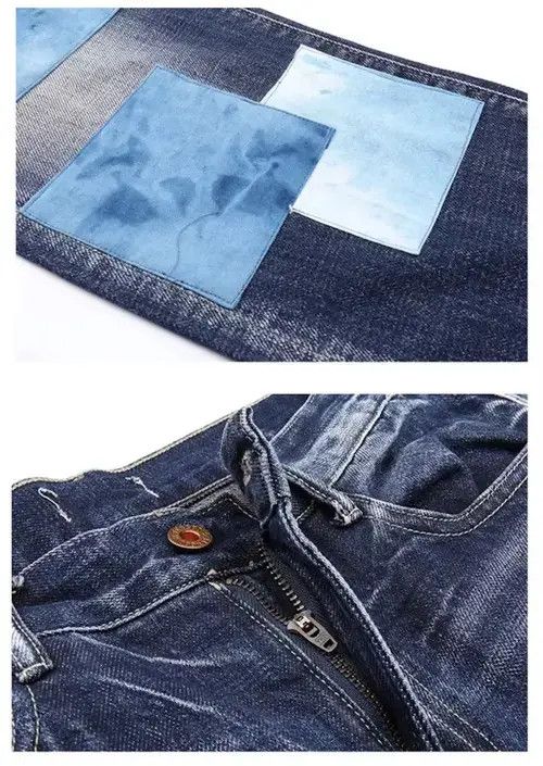 Other 2020S/S Simple Blue Japan Denim Patchwork Jeans Size US 32 / EU 48 - 2 Thumbnail