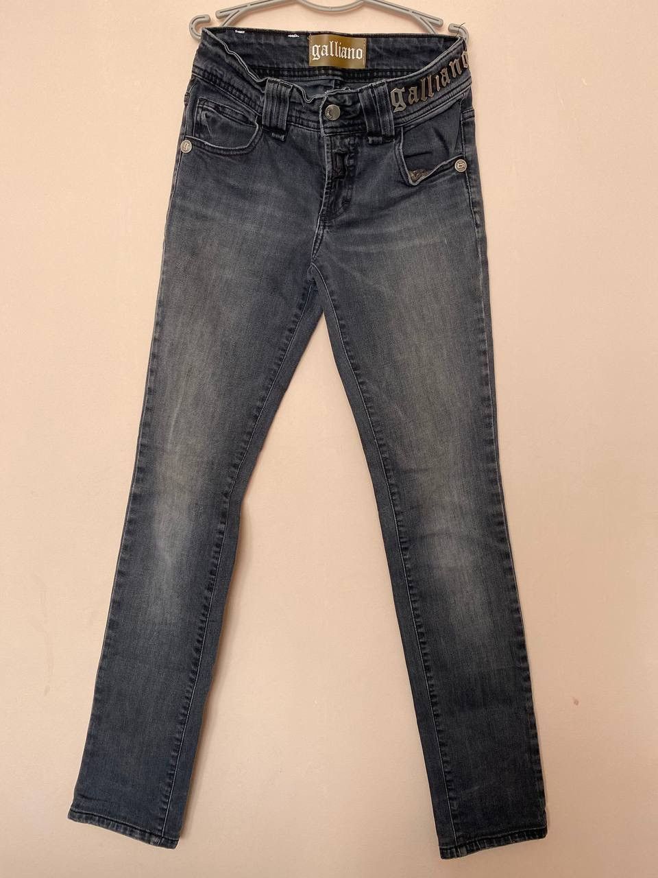 John Galliano × Vintage 🖤Rare Vintage John Galliano jeans big logo Size 28" / US 6 / IT 42 - 1 Thumbnail