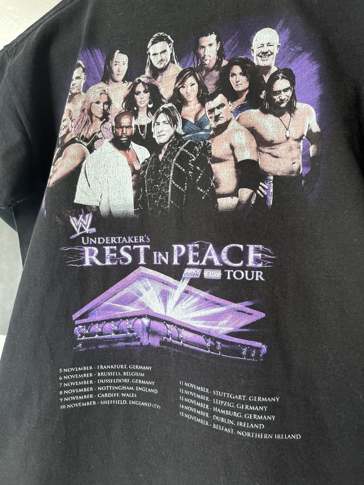 WWE Vintage 2000s WWE Undertaker Rest In Peace Tour Wrestler Tee Size US S / EU 44-46 / 1 - 4 Thumbnail
