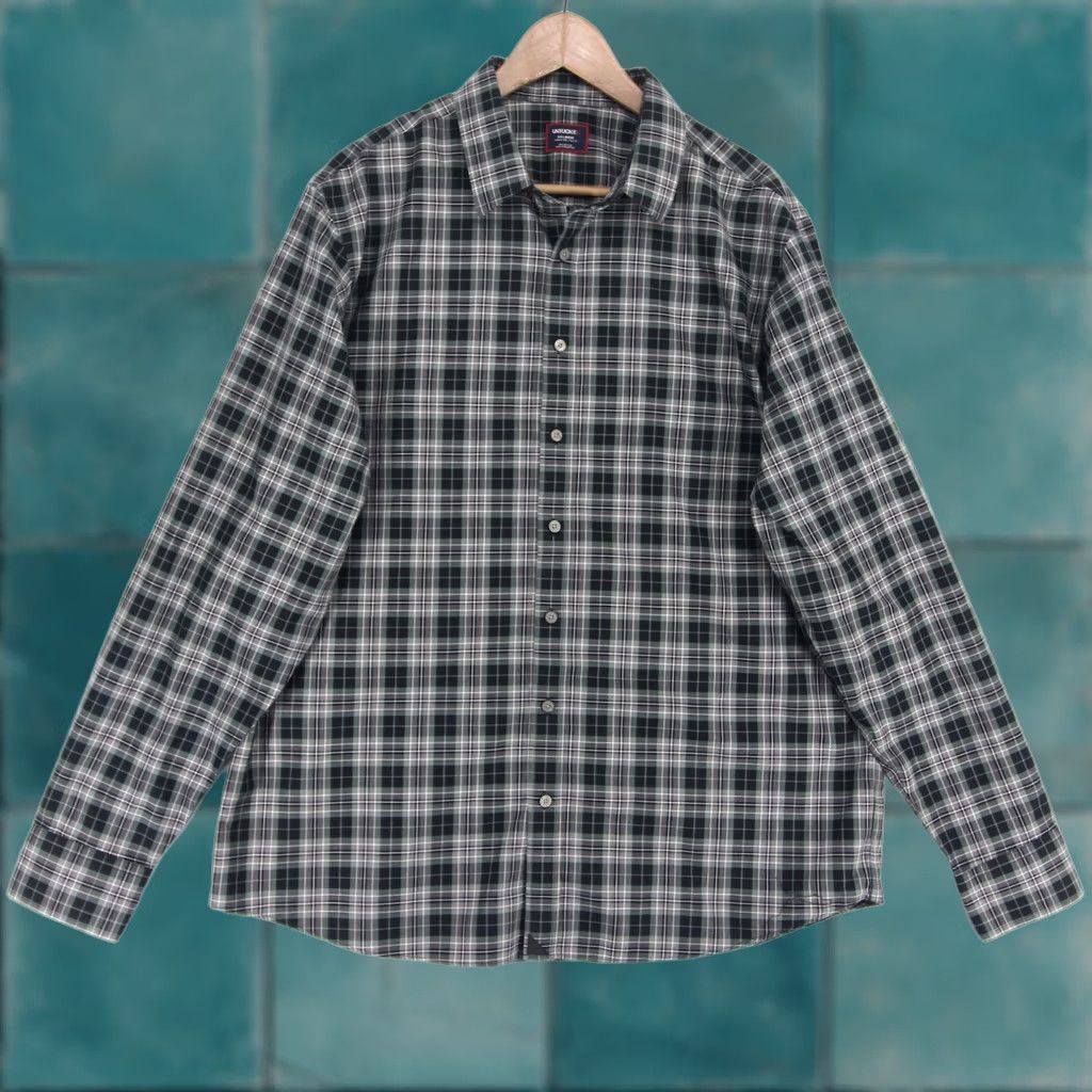 UNTUCKit UNTUCKit Devitt Shirt Mens XXL Black Plaid Wrinkle Free Long Sleeve Tall Fit Size US XXL / EU 58 / 5 - 1 Thumbnail