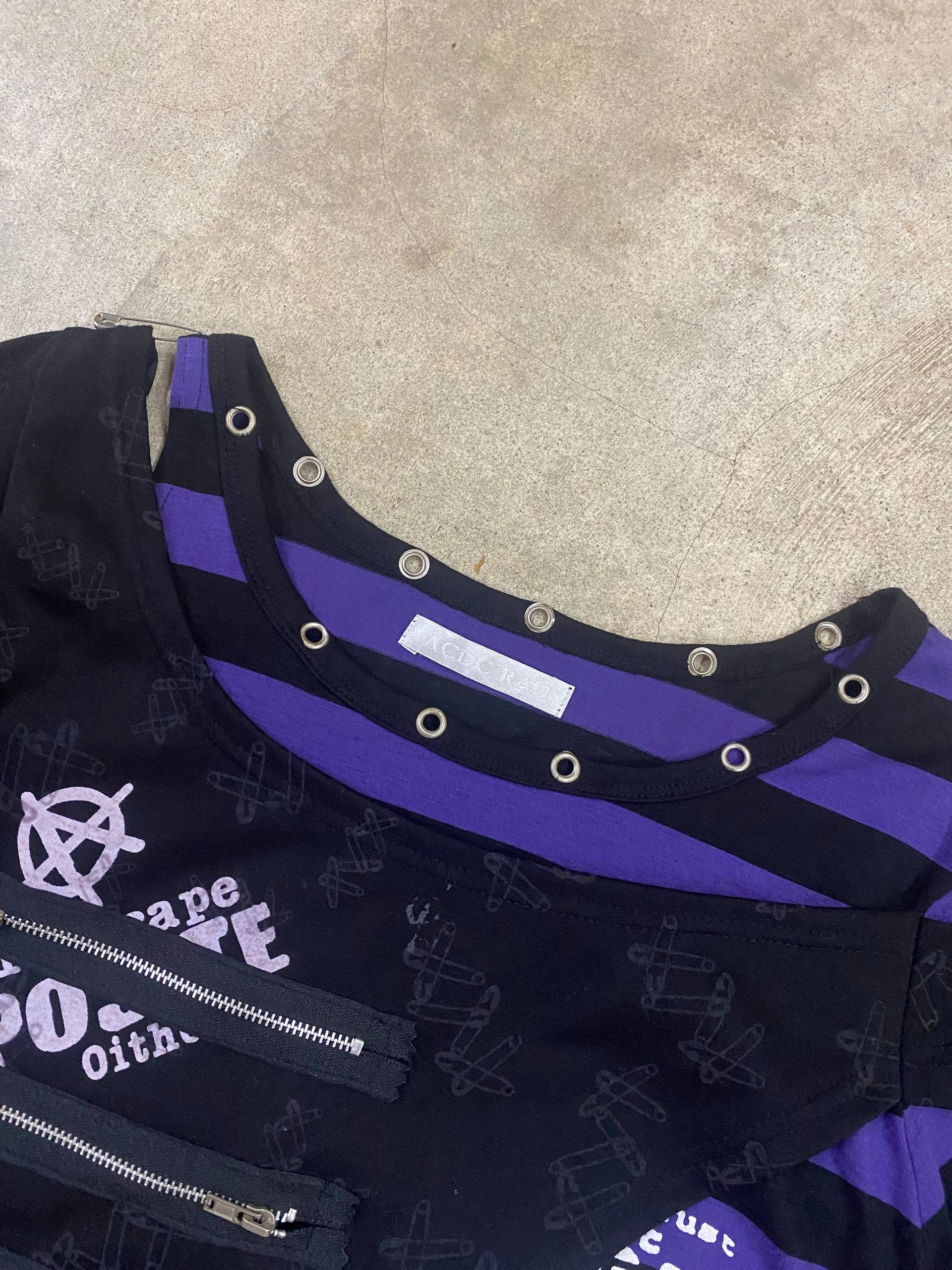 Seditionaries ACDC RAG Skull Punk Gothic Bondage T-shirt Size S / US 4 / IT 40 - 4 Thumbnail
