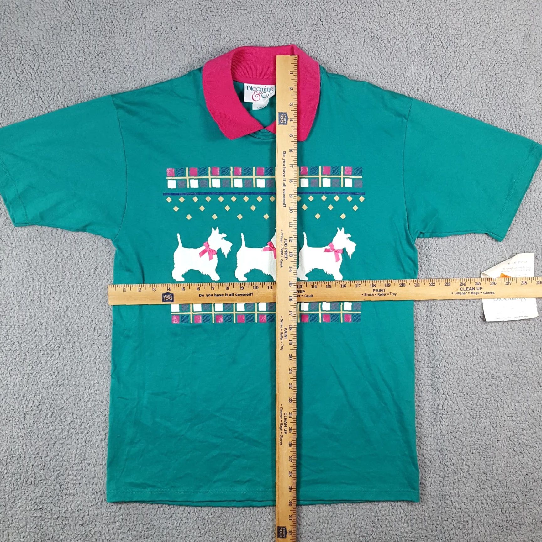 Vintage VINTAGE Blooming & Co 90s Preppy Scottish Terrier Dog Collared T-Shirt Size Large Blue Mens Size US L / EU 52-54 / 3 - 8 Thumbnail