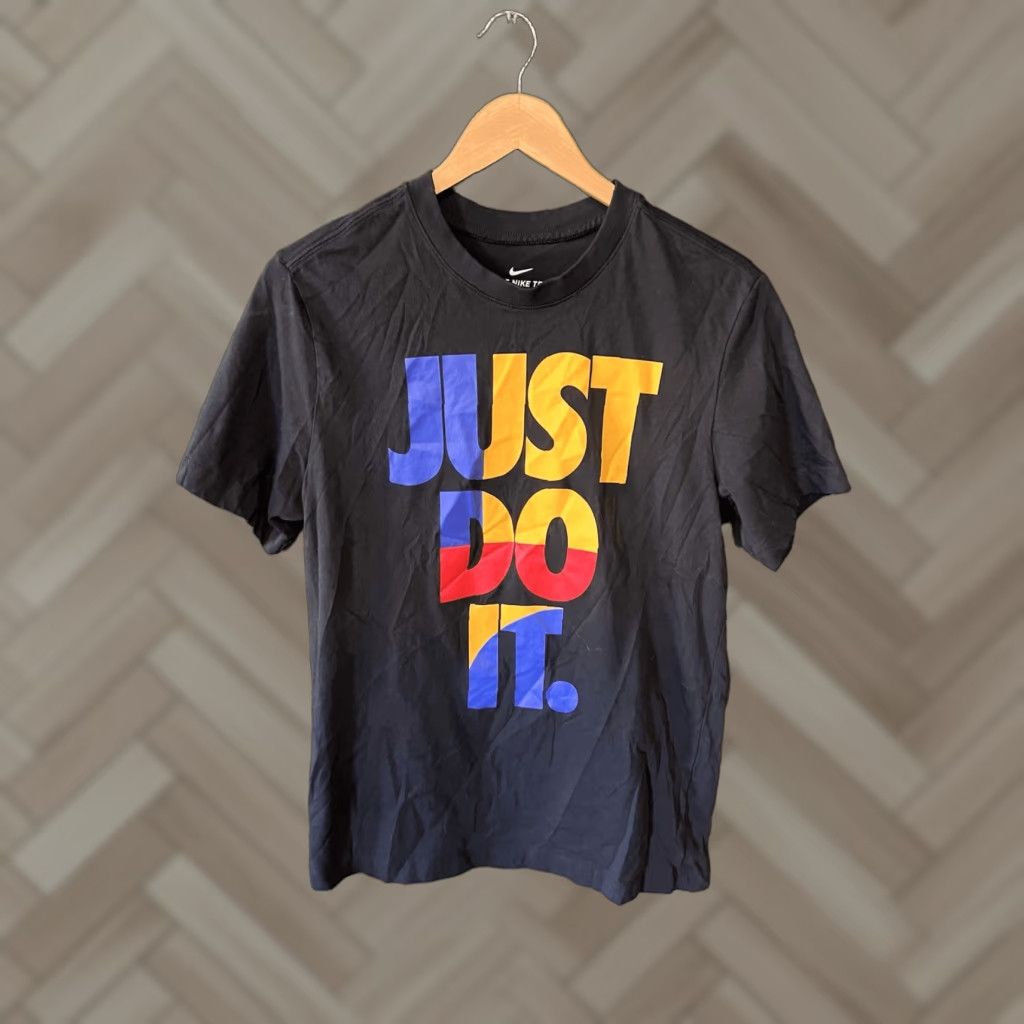 Nike Nike Mens Black Short Sleeve Graphic T-shirt Just Do It Size Medium Size US M / EU 48-50 / 2 - 1 Thumbnail