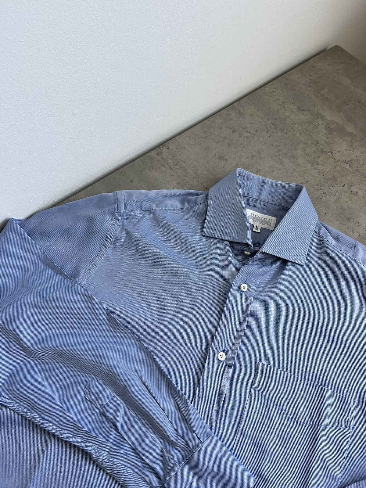 Boggi Boggi Milano Blue Shirt Size 39 Size US M / EU 48-50 / 2 - 4 Thumbnail