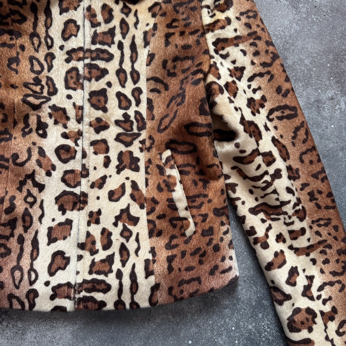 Hysteric Glamour 2000’s Aesthetic Vintage Y2K Leopard Faux Fur Jacket Size M / US 6-8 / IT 42-44 - 8 Thumbnail