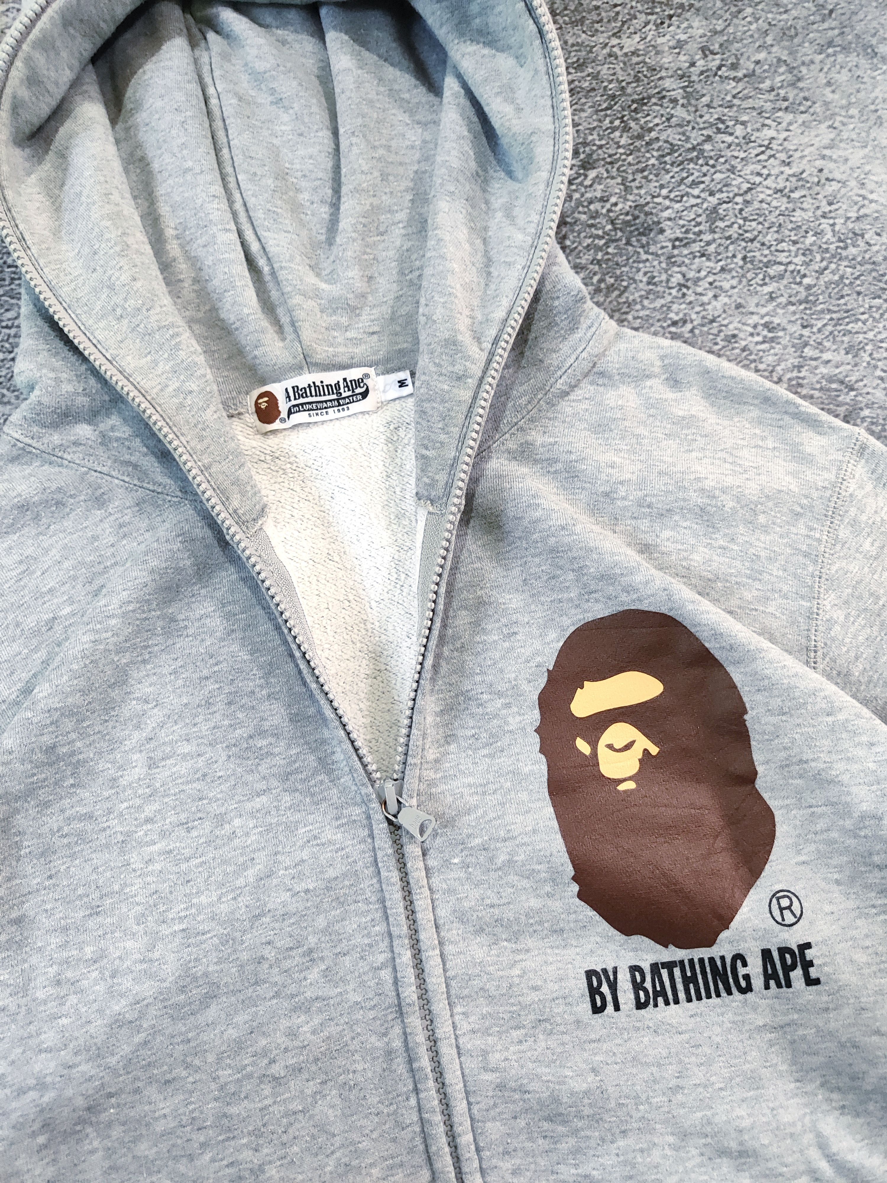 Bape 2008 A Bathing Ape Bape Rainbow Grillz Grey ZIP Up Hoodie