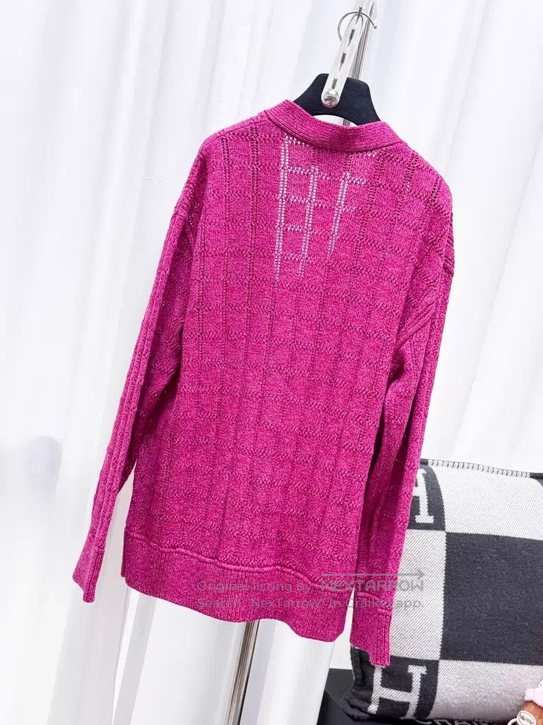Chanel Chanel Knitted waffle long-sleeved cardigan jacket Size XS / US 0-2 / IT 36-38 - 3 Thumbnail