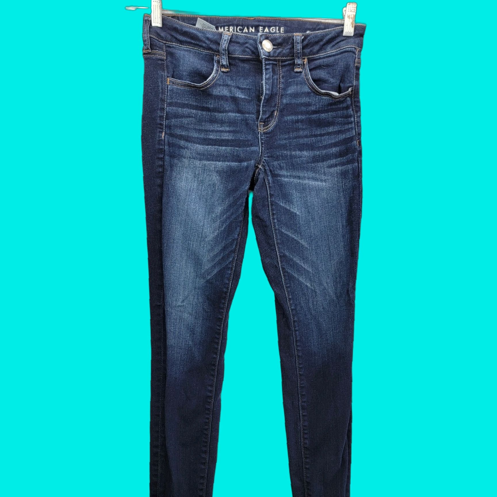 American Eagle Outfitters American Eagle Outfitters Jegging Jeans Blue Women's 4 Regular Next Level Stretch Jegging with Pockets Slim Rise Jeans Size 27" / US 4 / IT 40 - 1 Thumbnail