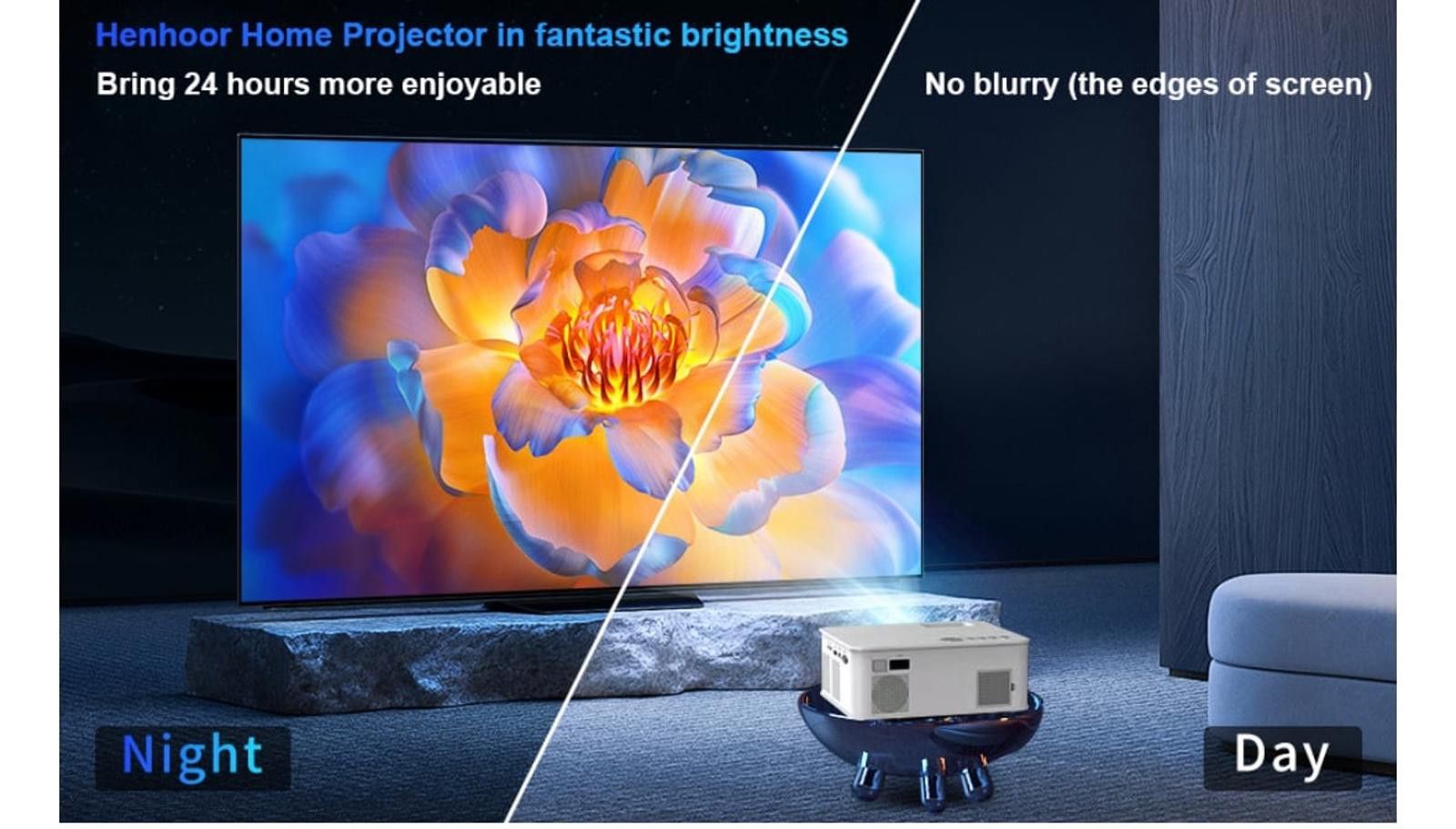 Other Portable LED/LCD 4k Projector Native 1080P Full HD Bluetooth Size ONE SIZE - 6 Thumbnail