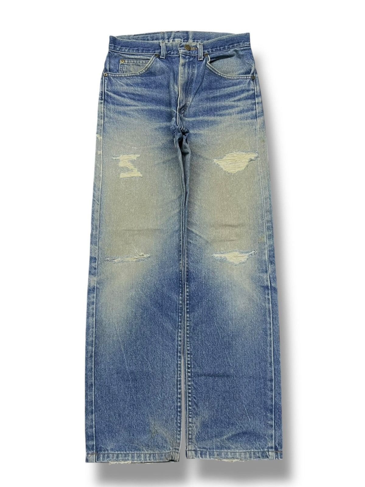 Lee Vintage 80s Lee Riders USA - Faded Wash, Distressed Denim Size US 28 / EU 44 - 2 Thumbnail