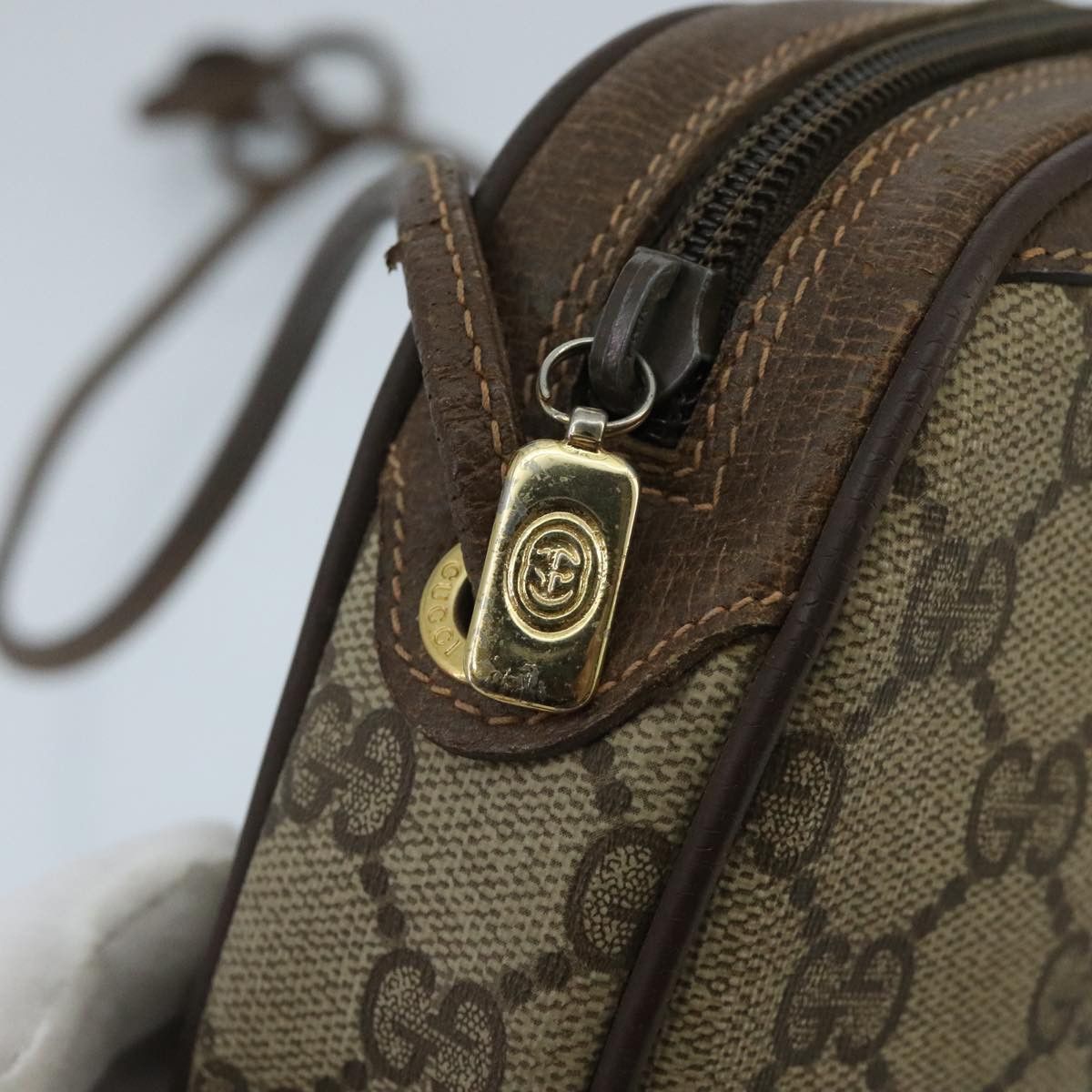 Gucci GUCCI GG Supreme Web Sherry Line Shoulder Bag Pvc Beige 89 Size ONE SIZE - 15 Thumbnail