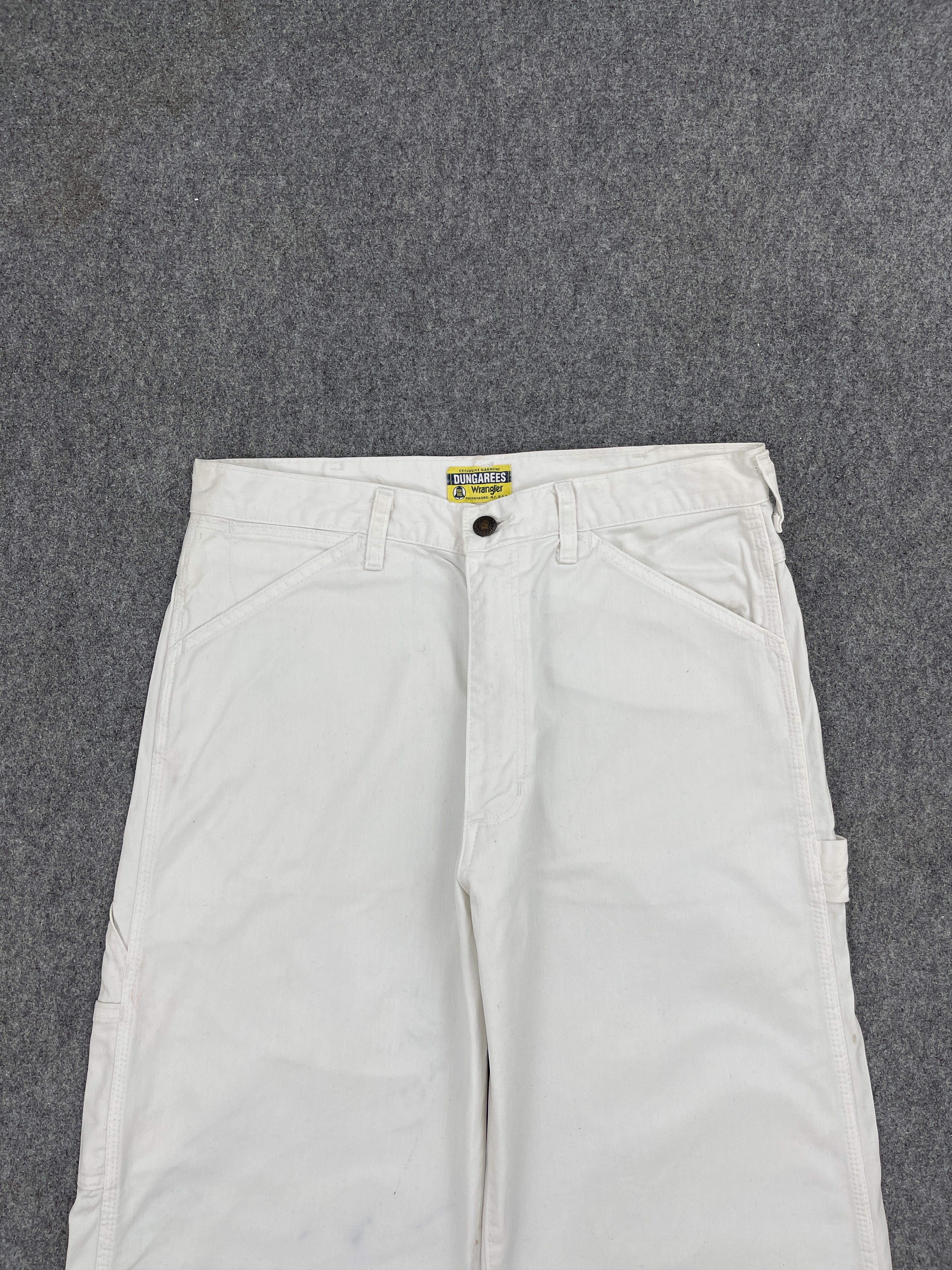 Vintage Vintage 90s Vintage Wrangler Dungarees White Denim DP2557 Size US 30 / EU 46 - 2 Thumbnail