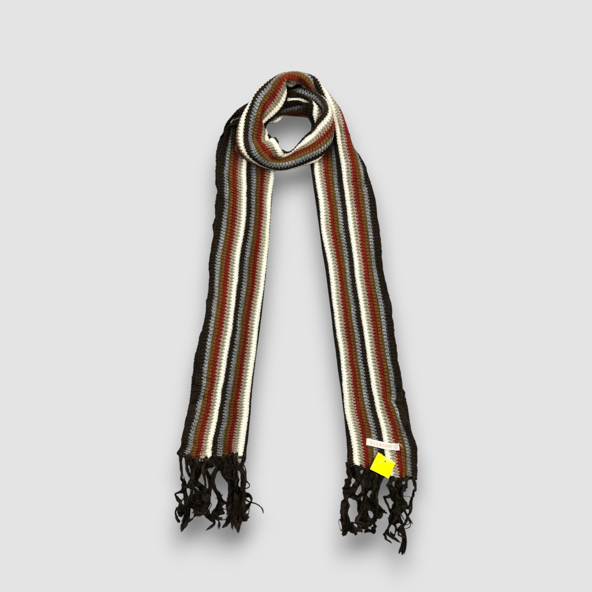 Japanese Brand Vintage 90s Elle Planete Scarf Muffler Knit Wool Scarves Size ONE SIZE - 1 Thumbnail