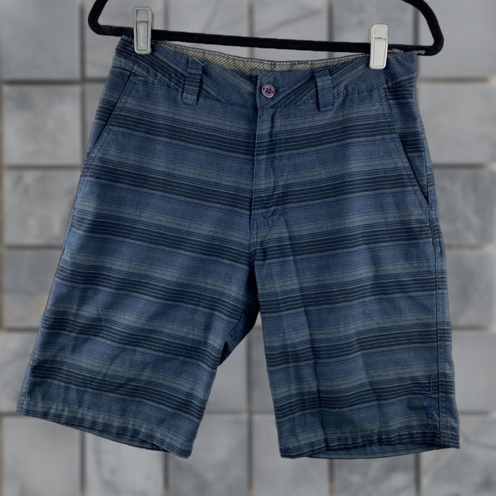 O'Neill O'Neill Mens Shorts 28 Blue Striped Chino Slash Pockets Logo Casual Short Size US 28 / EU 44 - 1 Thumbnail