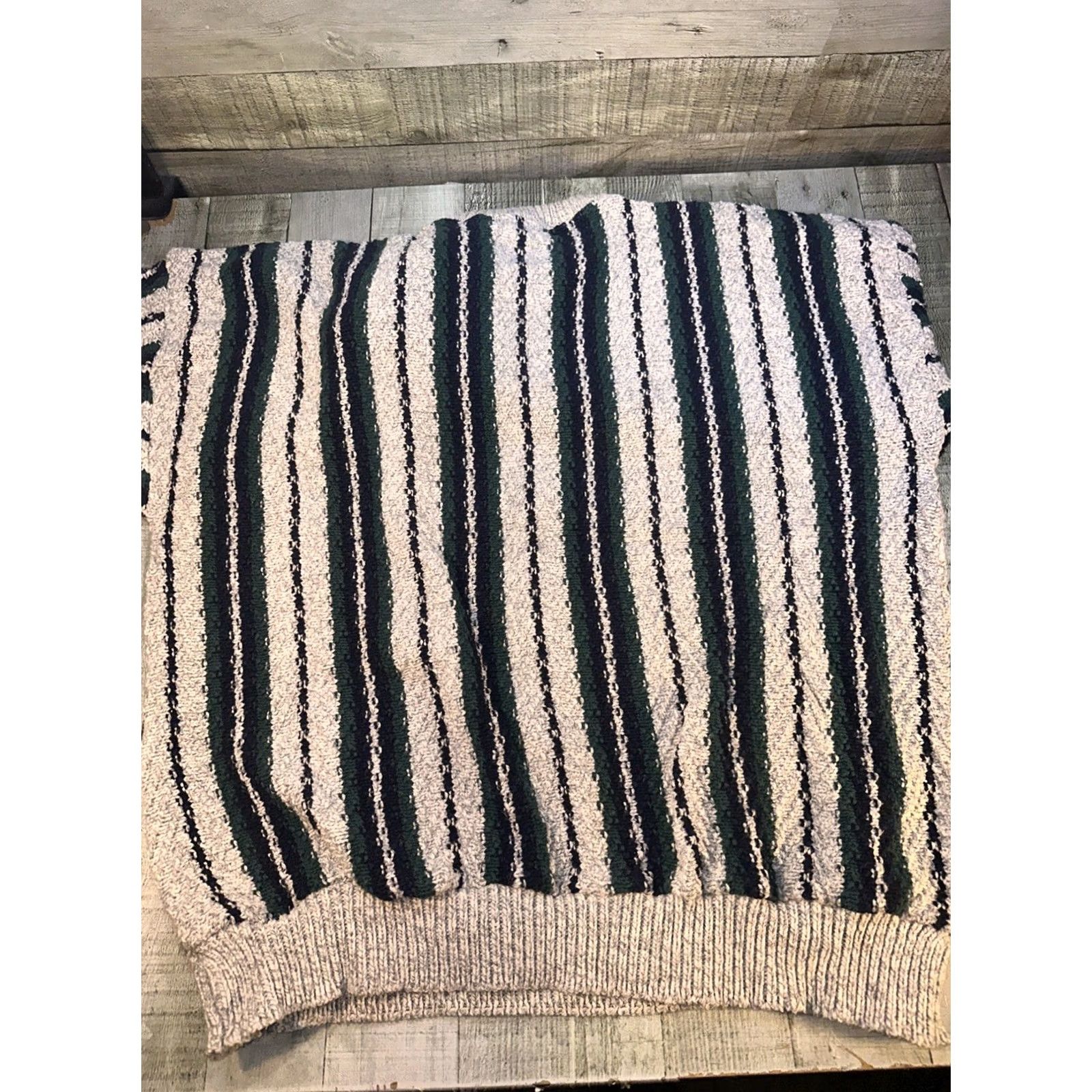 Coogi VINTAGE FieldMaster Sweater XXL Striped Knit Coogi Style Textured Pullover Mens Size US XXL / EU 58 / 5 - 4 Thumbnail