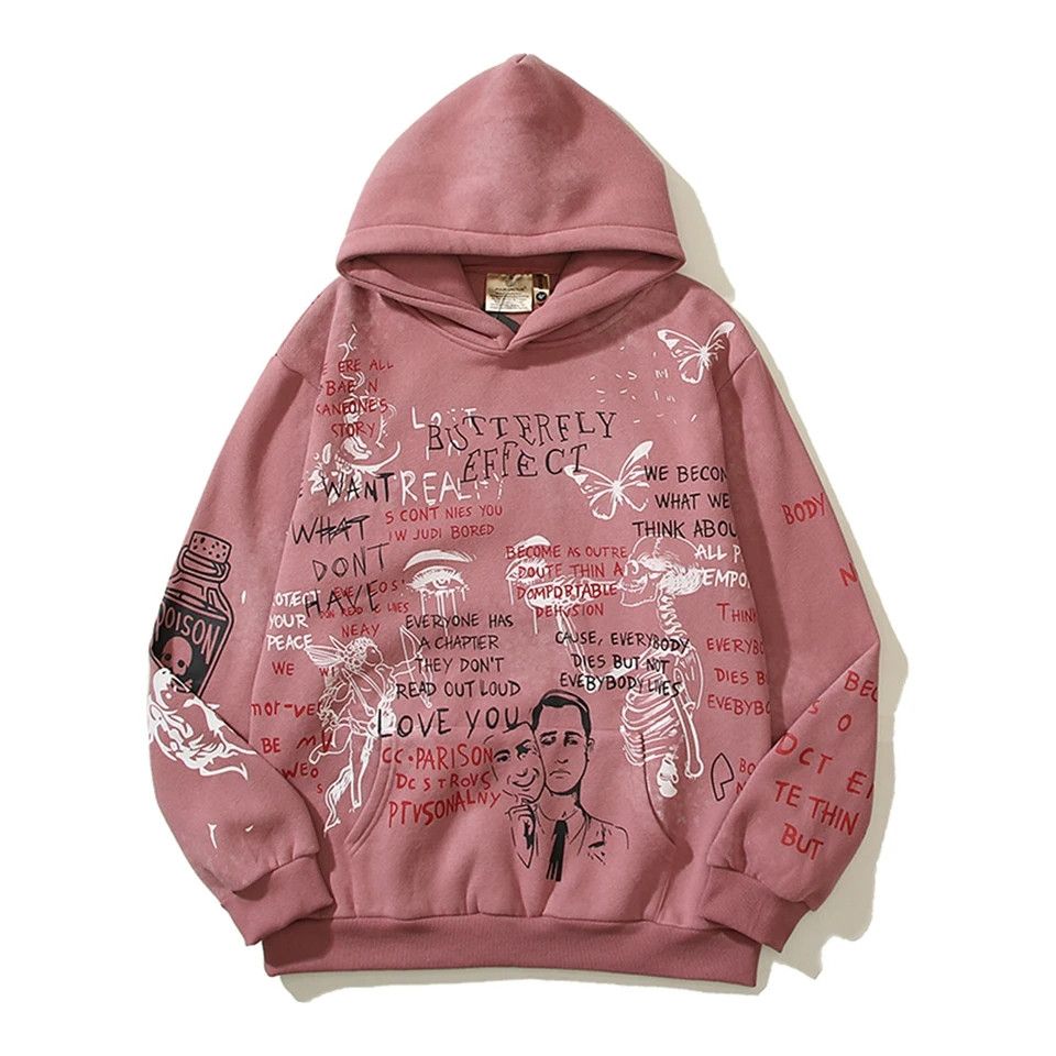 Vintage Graffiti Full Print Pullover Hoodies Size US M / EU 48-50 / 2 - 1 Thumbnail