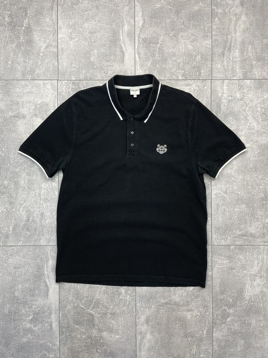 Kenzo Kenzo K Fit Tiger Crest Black Polo Shirt size Mens XL Grailed