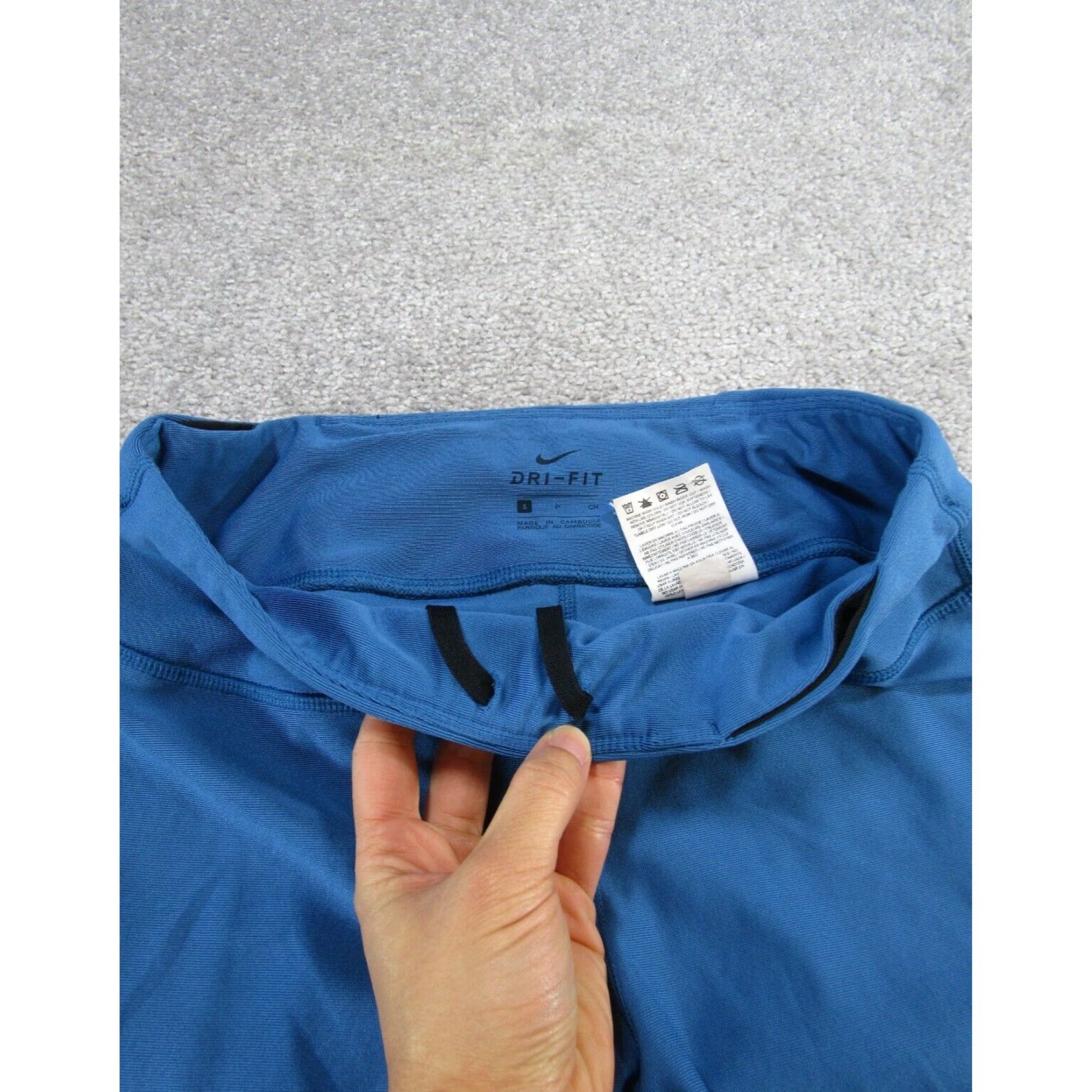 Nike Nike Womens Small Blue Dri Fit Crop Leggings Gym Workout Extra Large XL Size 28" / US 6 / IT 42 - 4 Thumbnail