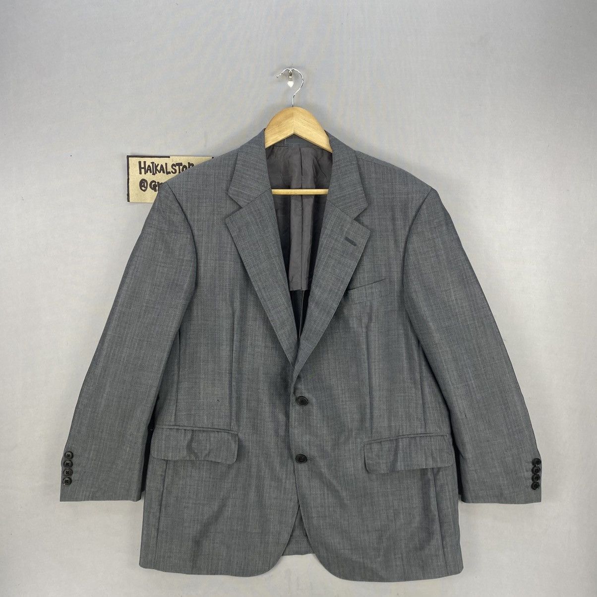 Burberry Burberry London Classic Grey Wool Blazer Jacket Size US L / EU 52-54 / 3 - 1 Thumbnail