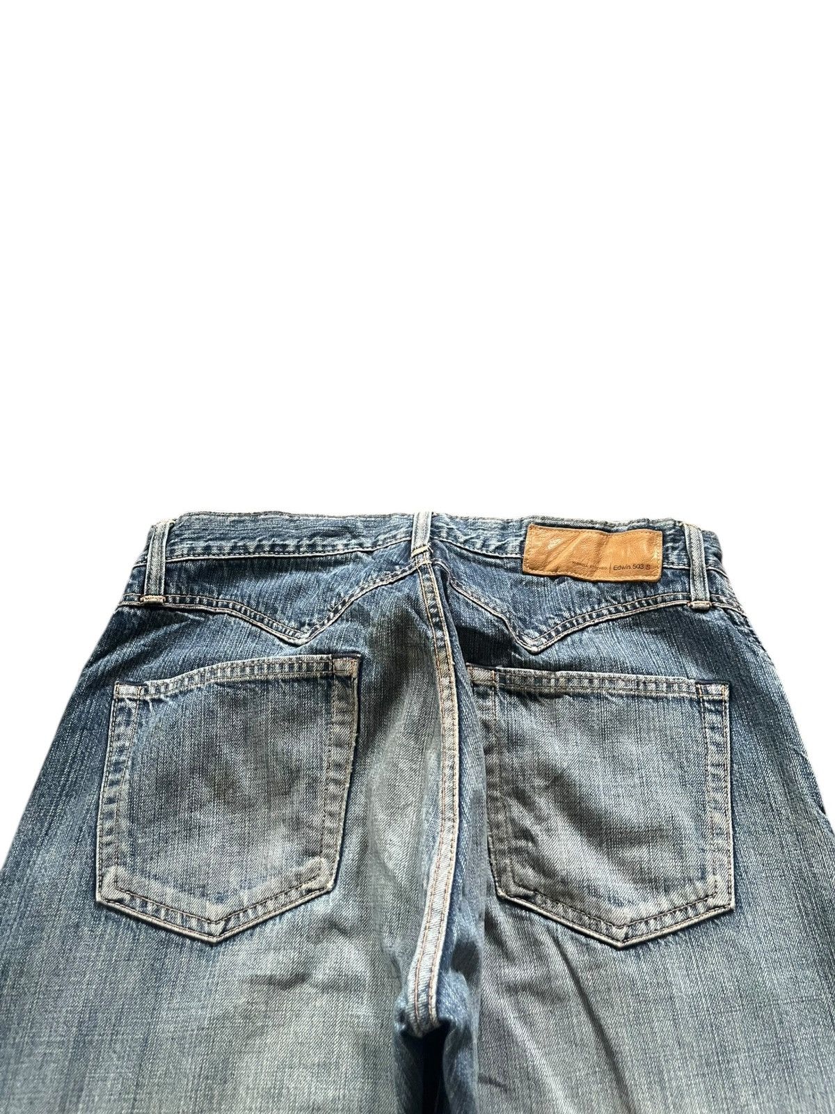 Edwin Vintage Edwin 503S Faded Wash Distress Loose Jeans Size US 31 - 4 Thumbnail
