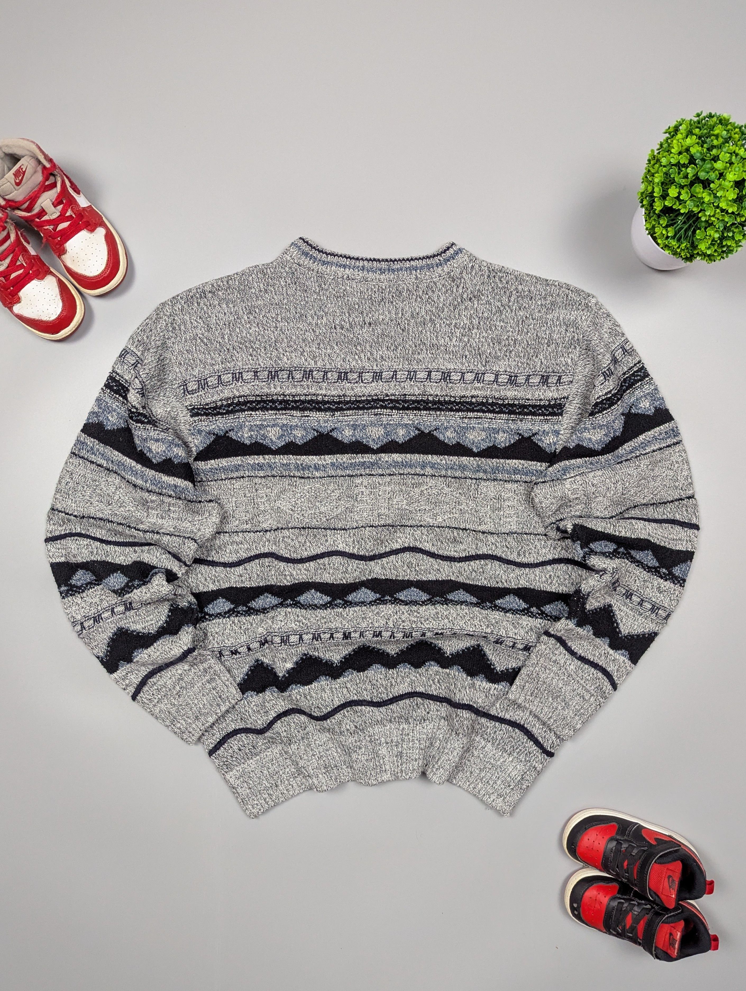 Japanese Brand × Vintage CARLETTI Vintage Italian Men's Knitted Abstract 3D Sweater Size US M / EU 48-50 / 2 - 7 Thumbnail