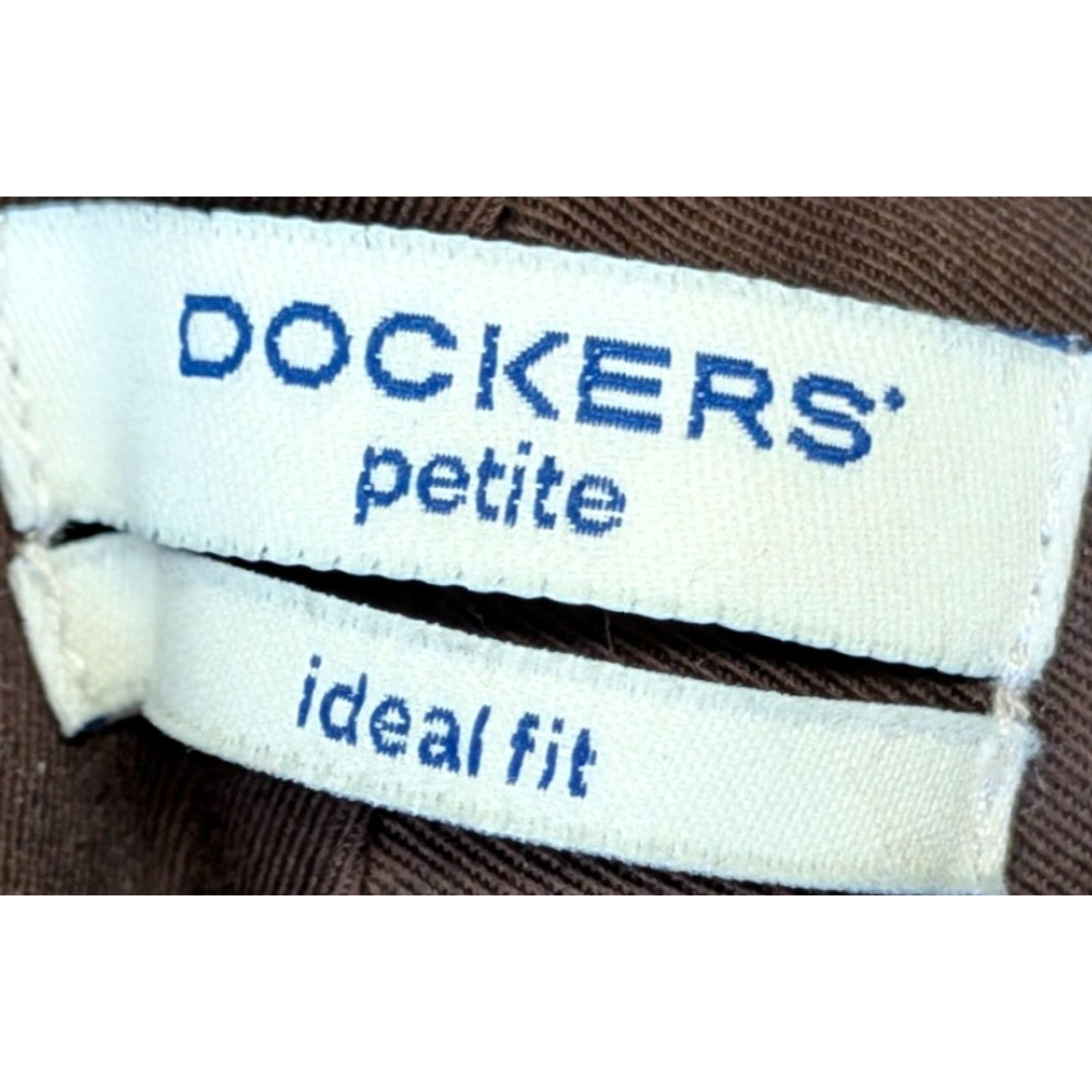 Dockers DOCKERS Pants Petite Mid Rise Ideal Fit 12P Short Brown Cotton Womens Metro Pants Size 34" / US 12 / IT 48 - 5 Thumbnail