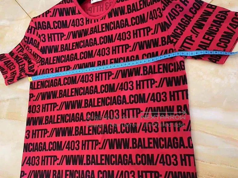 Balenciaga Balenciaga Red T-Shirt Size US XL / EU 56 / 4 - 4 Thumbnail