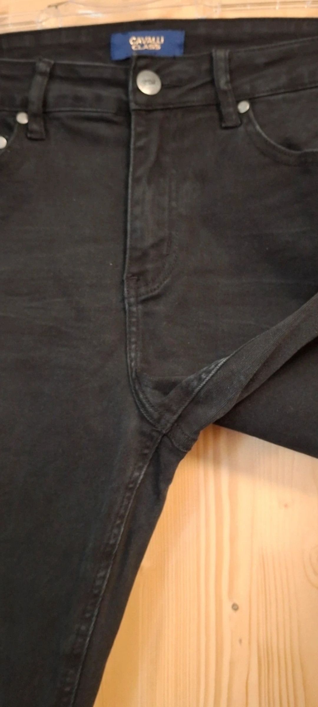 Cavalli Class Cavalli Class Black Distressed Skinny Jeans Size 31" - 6 Thumbnail