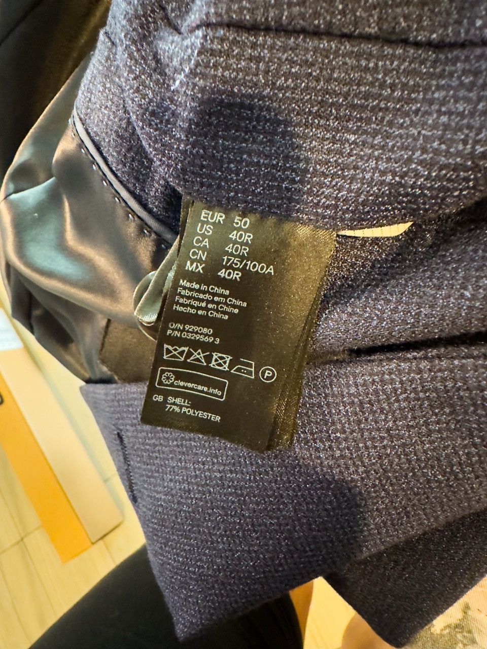 Zara Navy Zara Suit 40R + 33R Size 40L - 11 Thumbnail