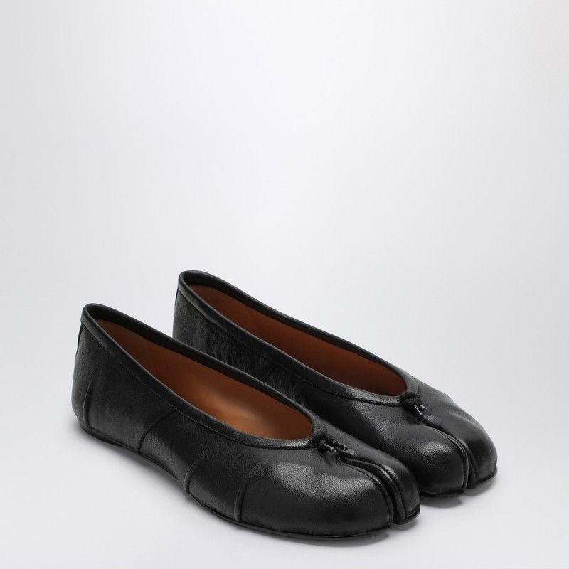 Maison Margiela Maison Margiela Black Leather Tabi New Ballet Flats Size US 6 / IT 36 - 1 Thumbnail