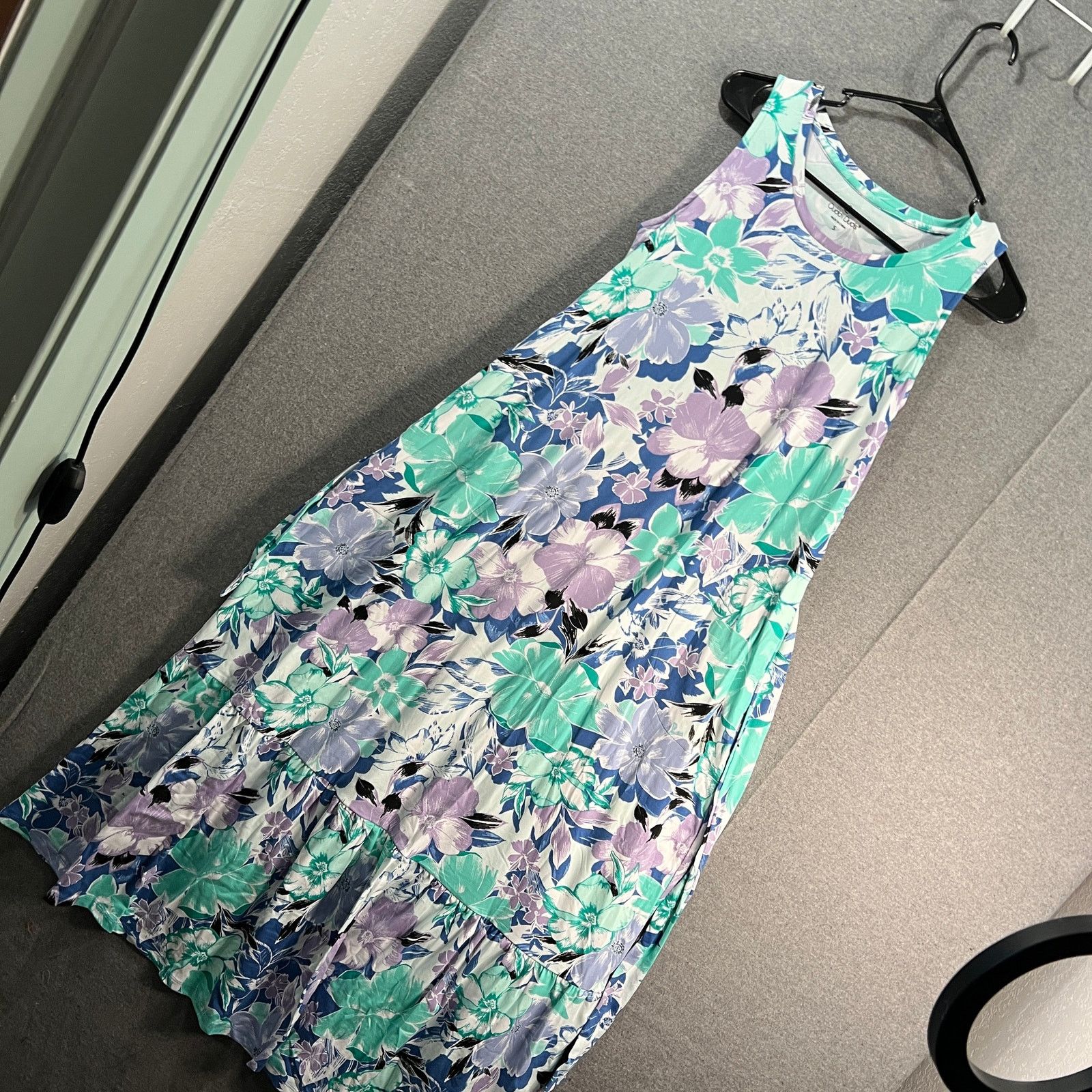 Other Cuddl Duds Flexwean Scoop-Neck Tiered Maxi Dress Blu Size S / US 4 / IT 40 - 1 Thumbnail