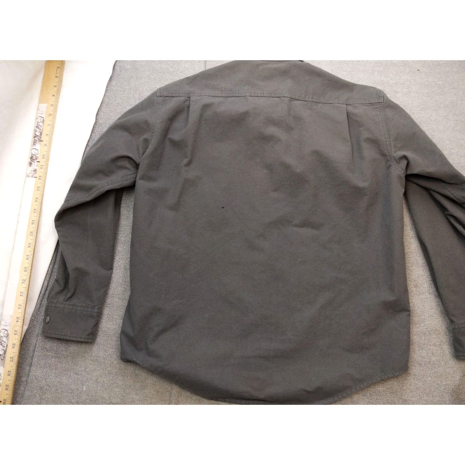 Vintage Cabela's Shirt Mens Large Gray Deerskin Chamois Flannel Heavyweight Button Up Size US L / EU 52-54 / 3 - 6 Thumbnail