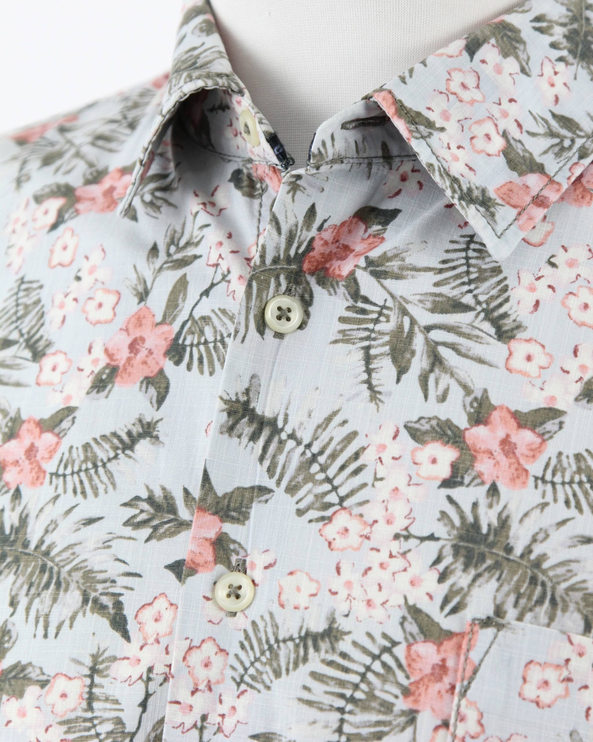 Hugo Boss HUGO BOSS Linen and cotton patterned shirt Size US XXL / EU 58 / 5 - 6 Thumbnail