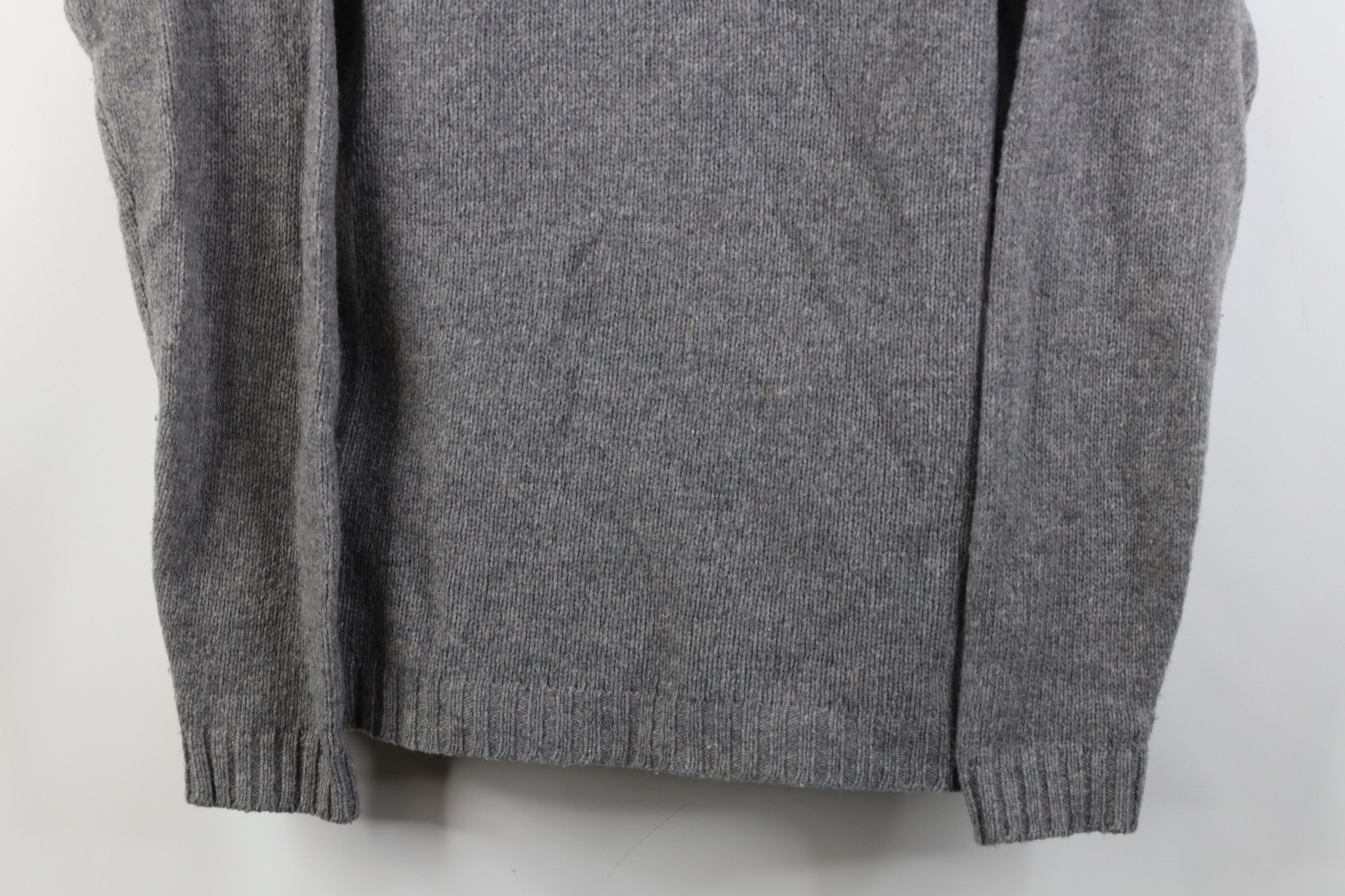 Gap Vintage 90s Y2K Gap Ribbed Knit V-Neck Sweater Gray Size US XS / EU 42 / 0 - 3 Thumbnail