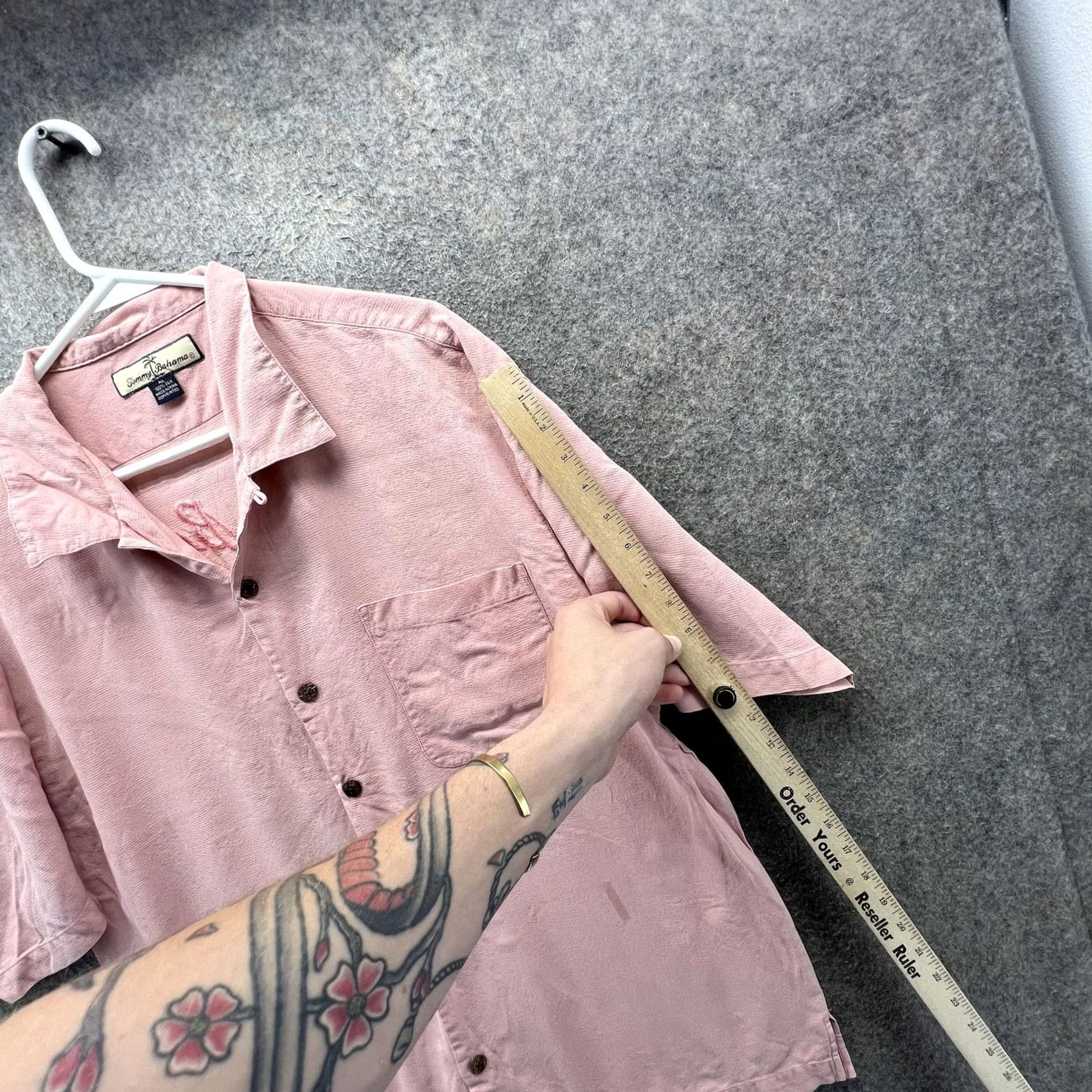 Tommy Bahama Tommy Bahama Shirt Mens XL Pink Silk Camp Short Sleeve Button Front Casual Size US XL / EU 56 / 4 - 3 Thumbnail