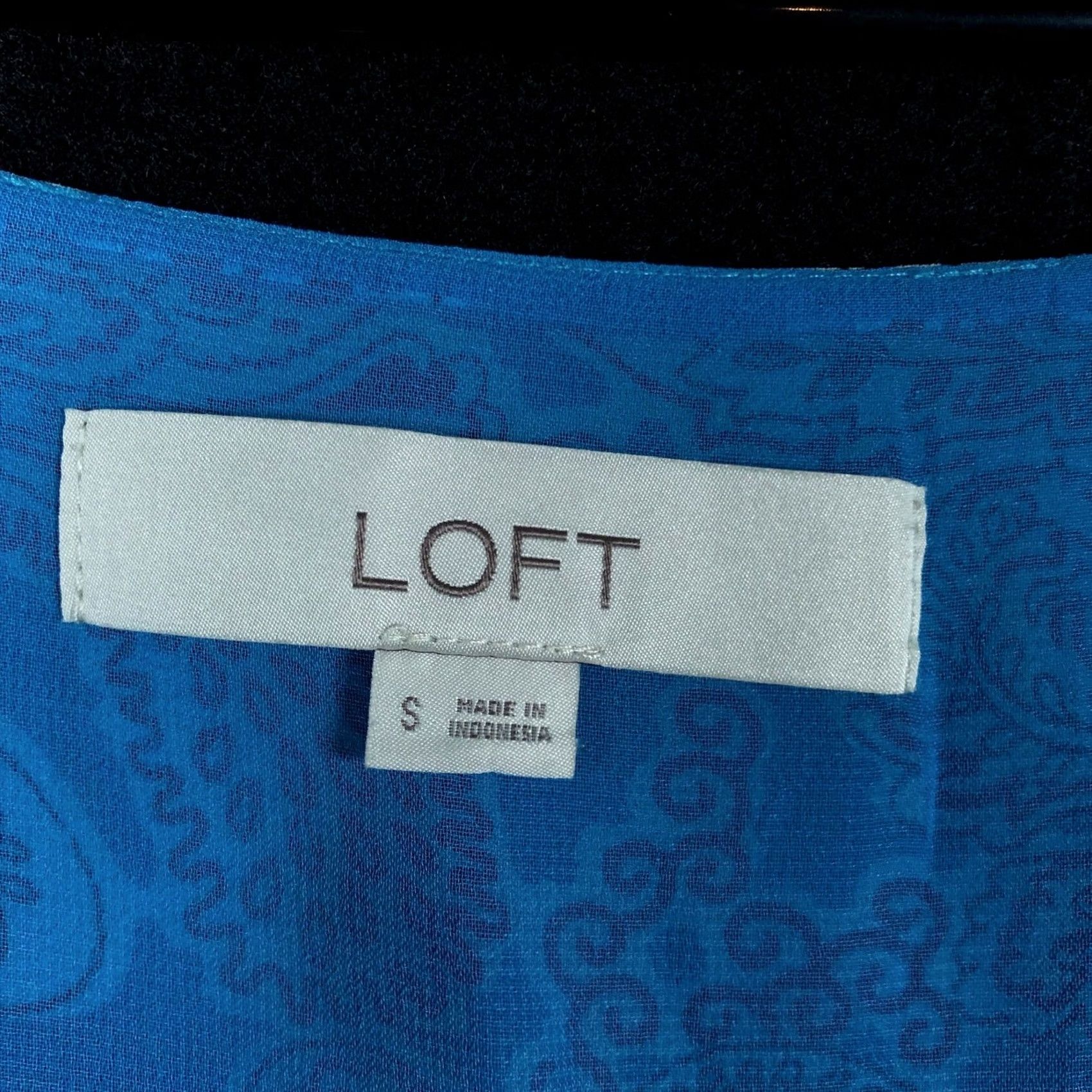 Loft LOFT Blouse Floral V-Neck Sleeveless Blue Pink White Lined Small Womens Shirt Summer Spring Casual Workwear Womens XS-S Size S / US 4 / IT 40 - 6 Thumbnail