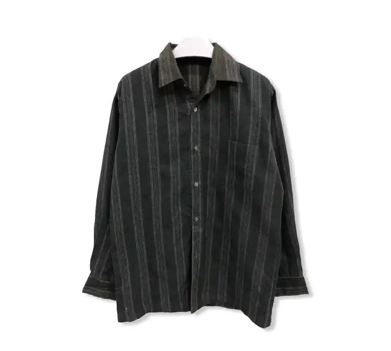 image of Goldstar Striped Design Flannel Shirt, Men's (Size Medium)