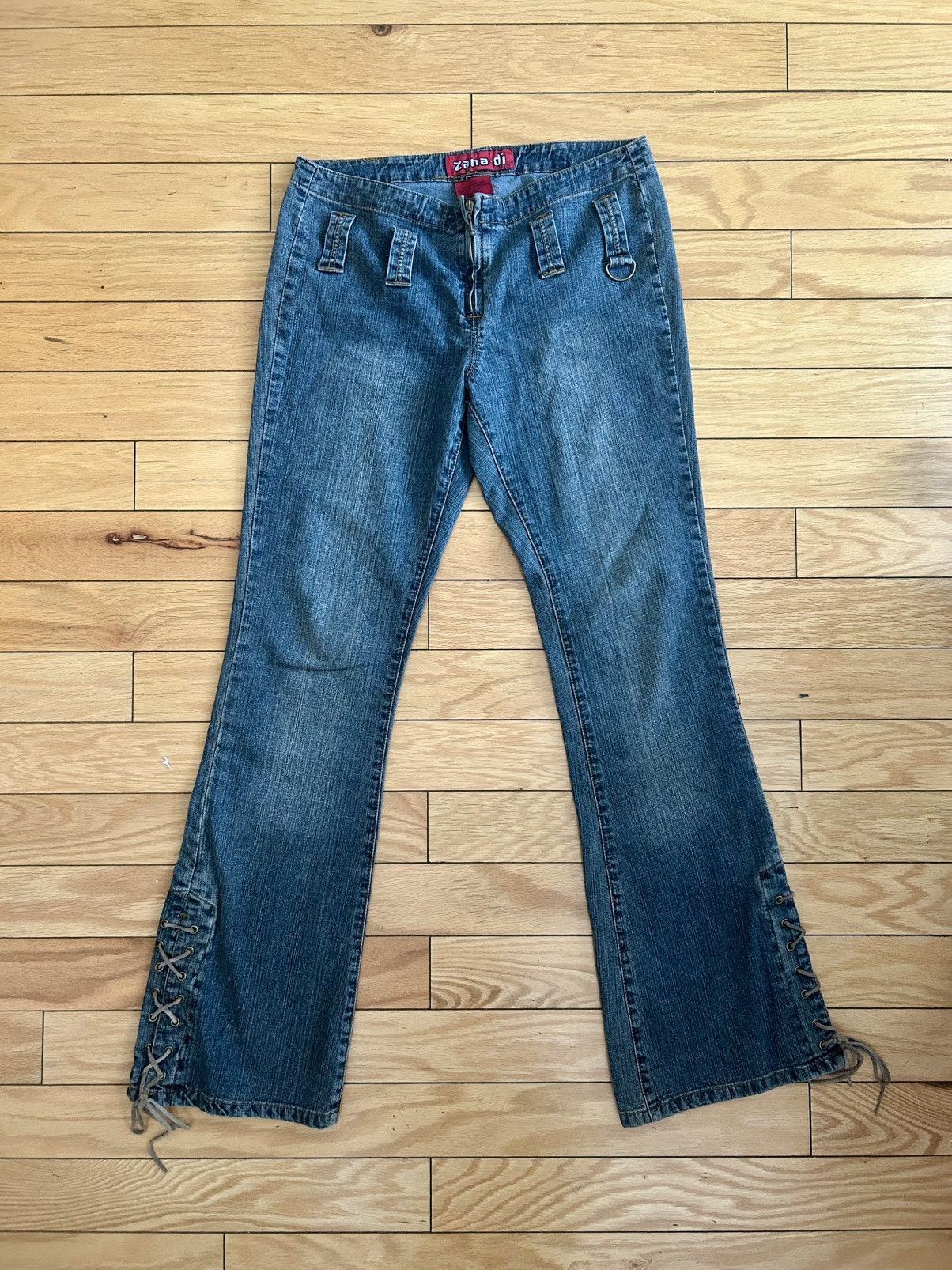 Other × Vintage Zana Di Y2K Low Rise Flare Jeans Size 27" / US 4 / IT 40 - 1 Thumbnail
