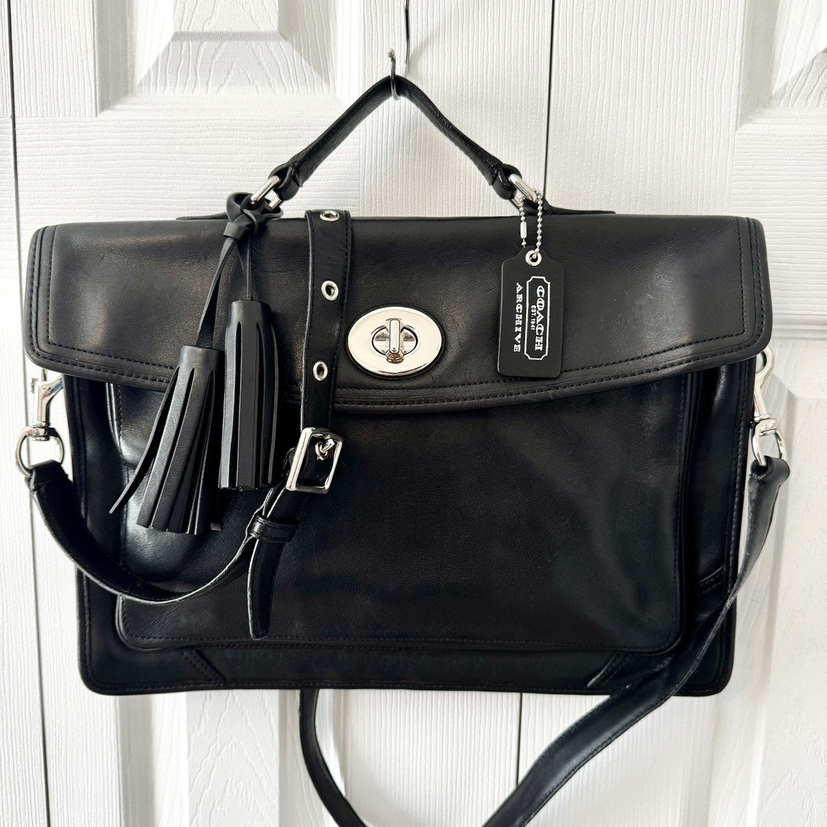 バッグ archive coach grunge leather bag black archive coach grunge leather bag black archive coach grunge