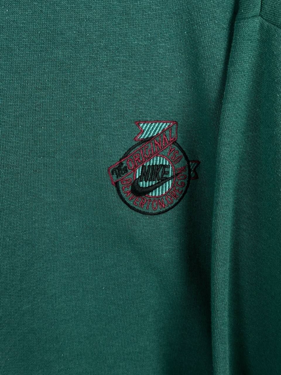 Nike × Vintage 80s Nike Center Swoosh Hoodie Streetwear Hype Sportswear Size US XL / EU 56 / 4 - 4 Thumbnail