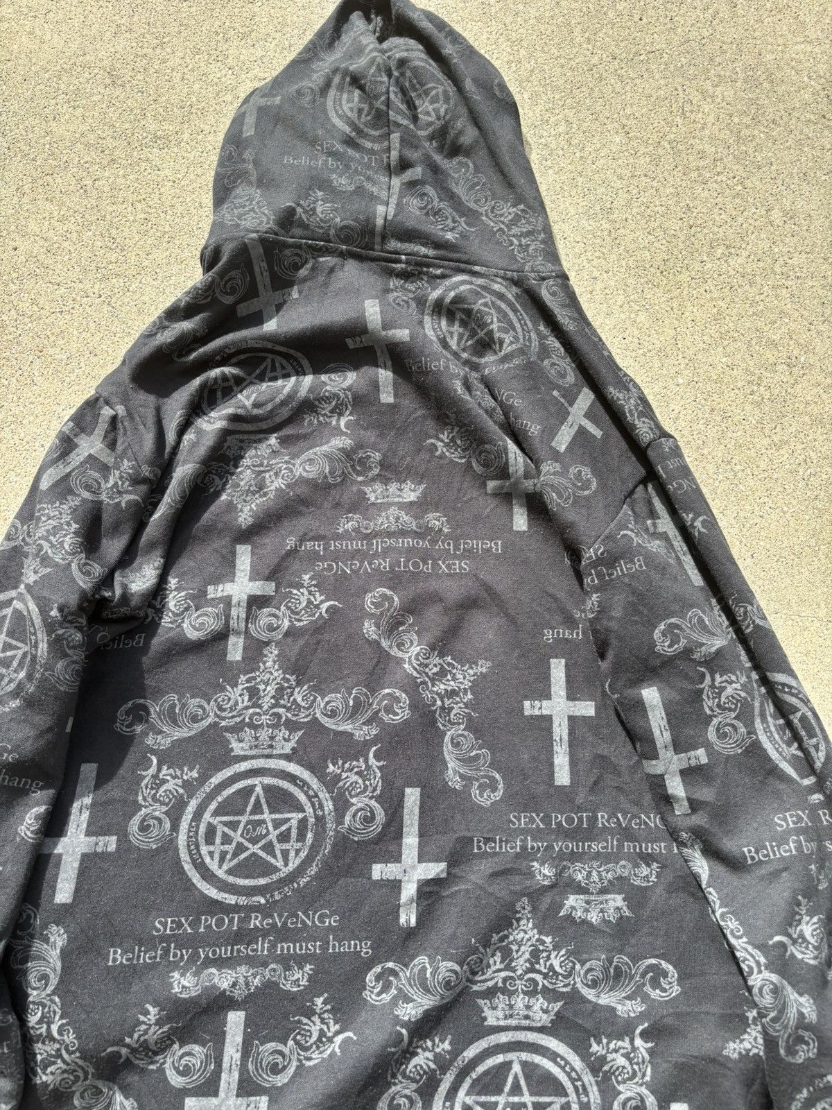 Sex Pot ReVeNGe Sex Pot Revenge Upside Down Crucifix Vkei Grunge Punk Jacket Size US XL / EU 56 / 4 - 6 Thumbnail