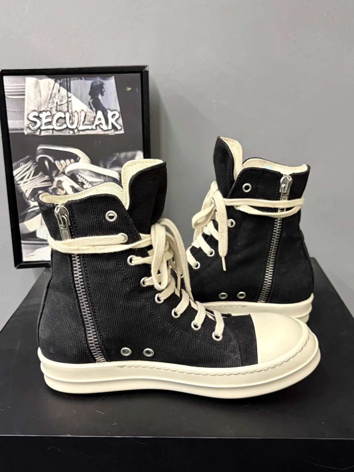 Rick Owens Rick Owens Drkshdw High Top Jumbo Sneakers K34 Size US 7 / IT 37 - 6 Thumbnail