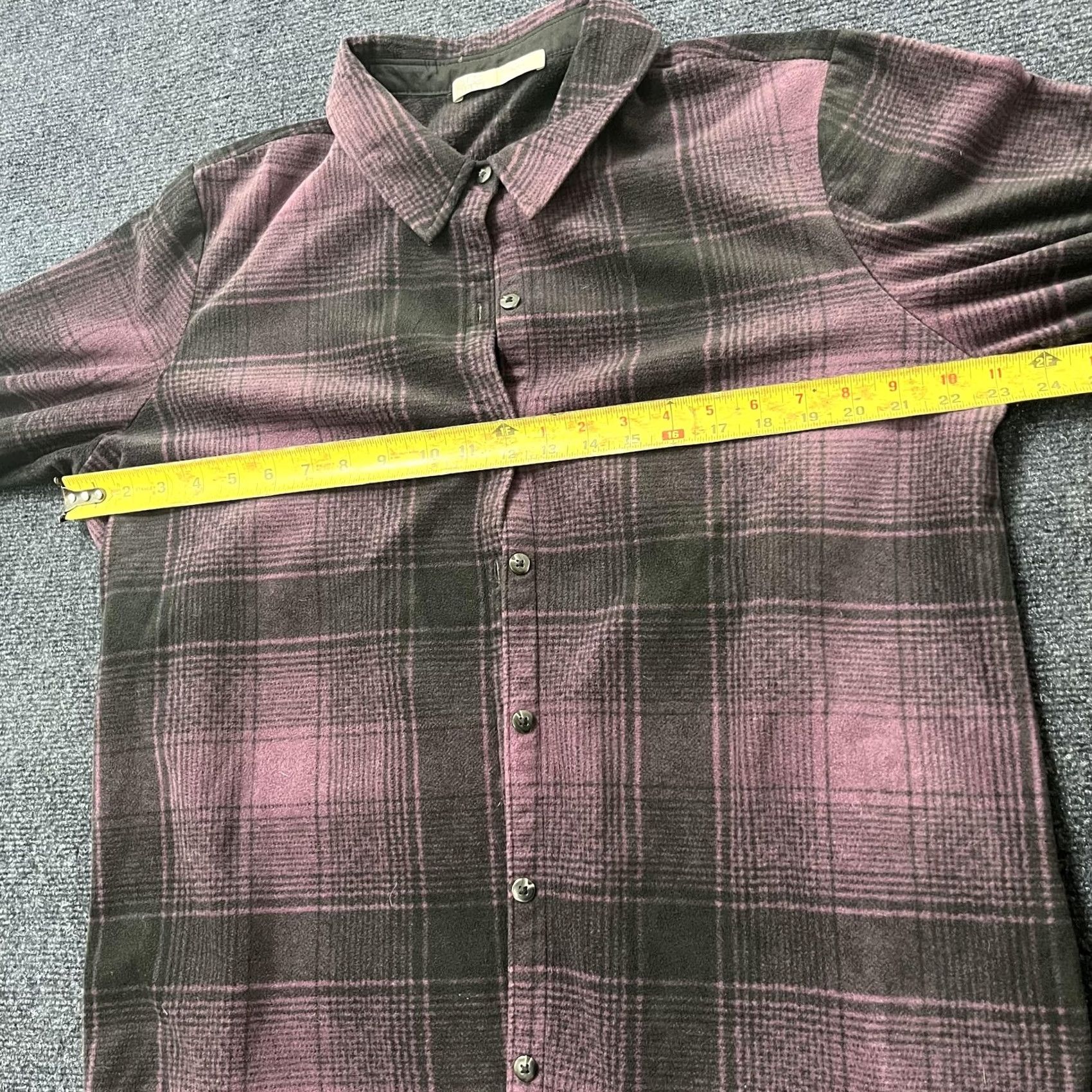 Wrangler Wrangler Shirt Womens XL Purple Black Plaid Fleece Button Up Long Sleeve Top Size XL / US 12-14 / IT 48-50 - 7 Thumbnail