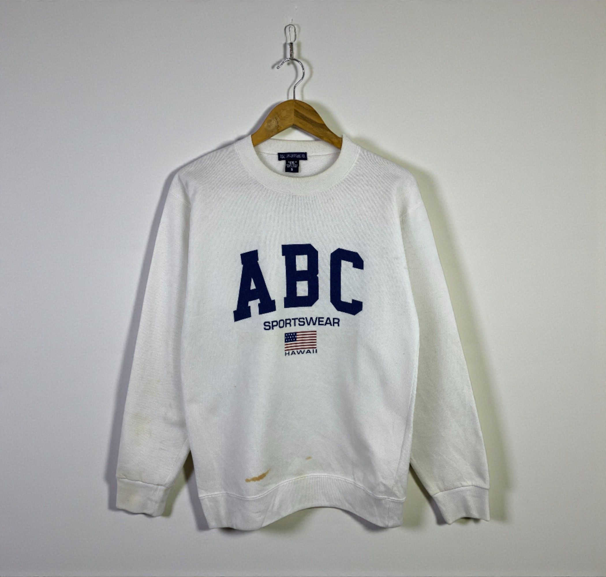 Vintage Vintage 90s ABC Sportswear Wording Sweatshirt SH0380 Size US S / EU 44-46 / 1 - 1 Thumbnail