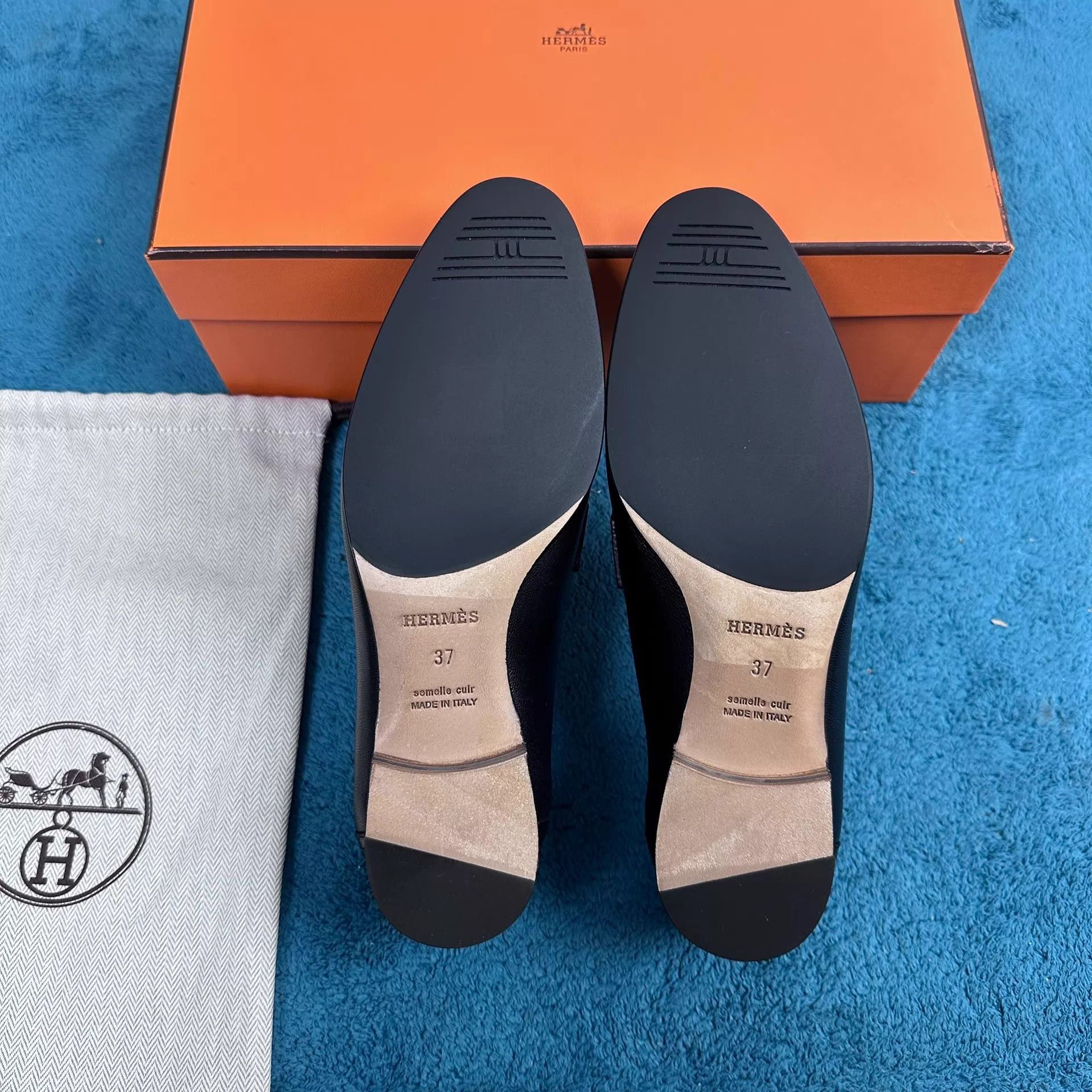 Hermes Hermès Paris Leather Loafer Black Size 37 Size US 6.5 / IT 36.5 - 5 Thumbnail